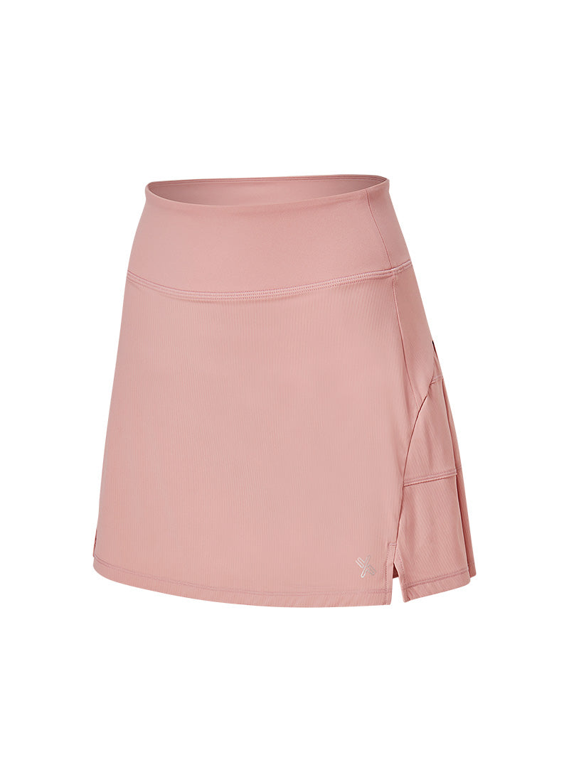 Back Pleats Two-in-One Skirt - Breeze Pink