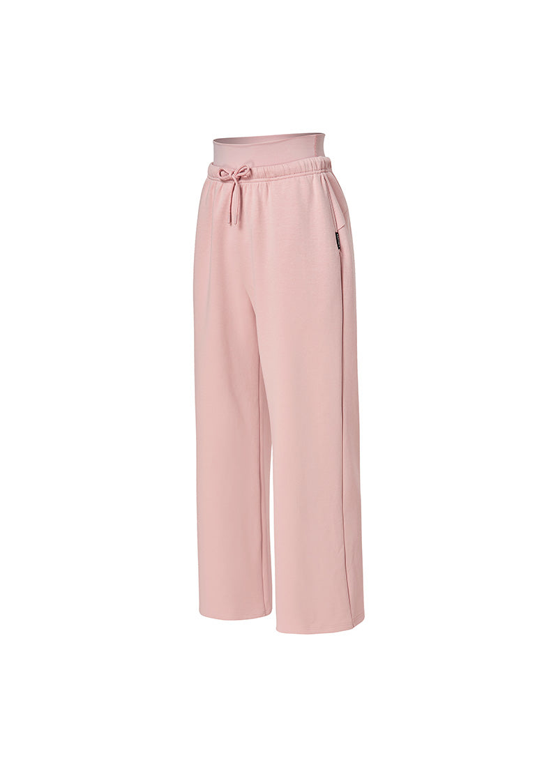 Soft Tension Layered Wide Pants - Hershey Pink