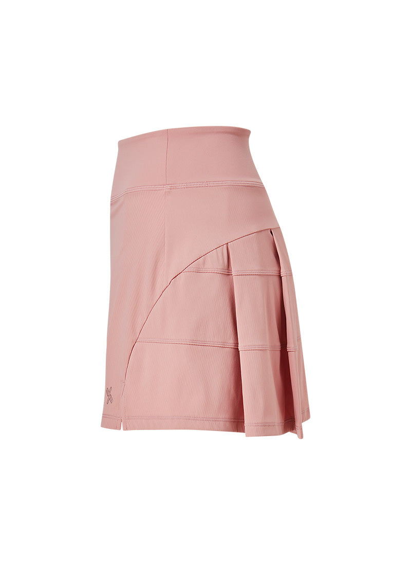 Back Pleats Two-in-One Skirt - Breeze Pink