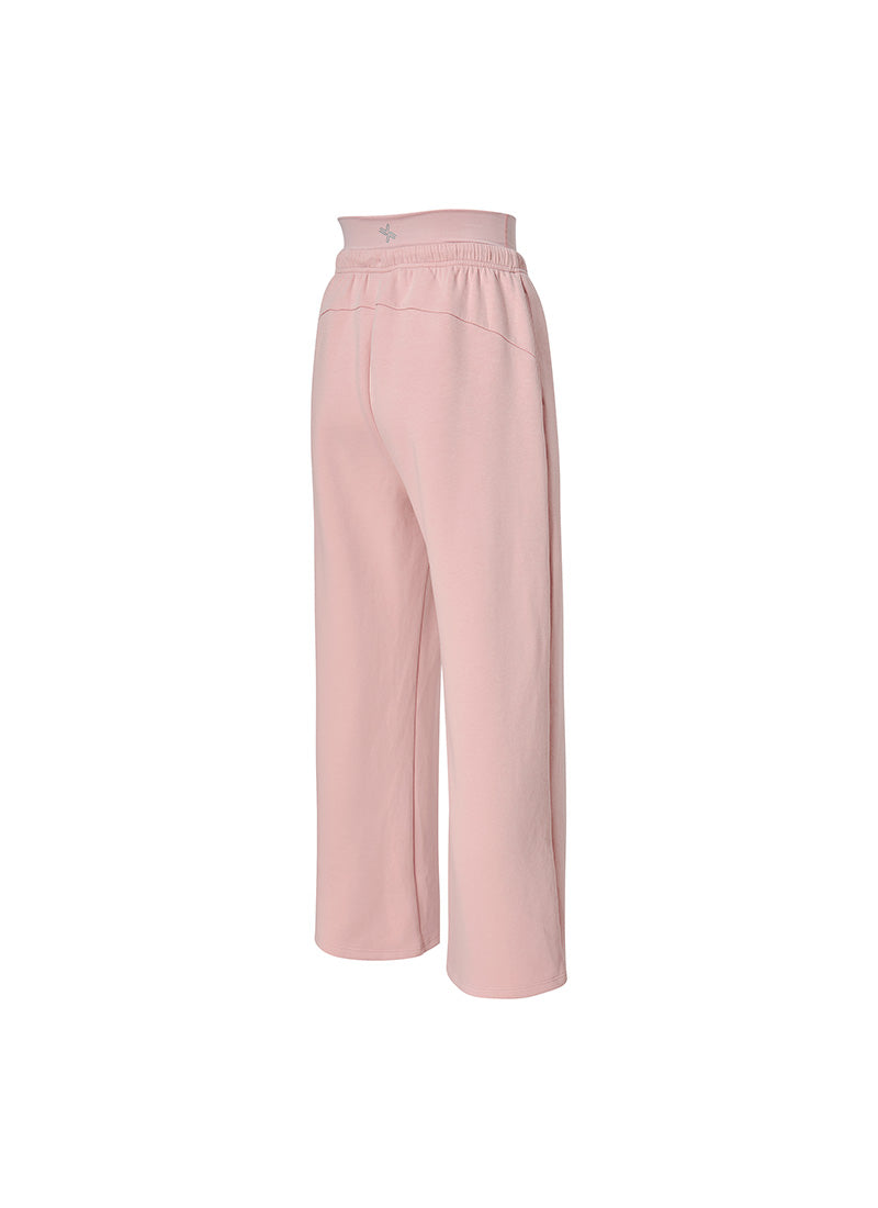 Soft Tension Layered Wide Pants - Hershey Pink