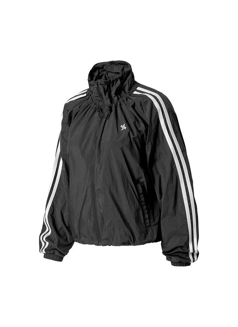 Sheer Light Trackline Windbreaker - Black