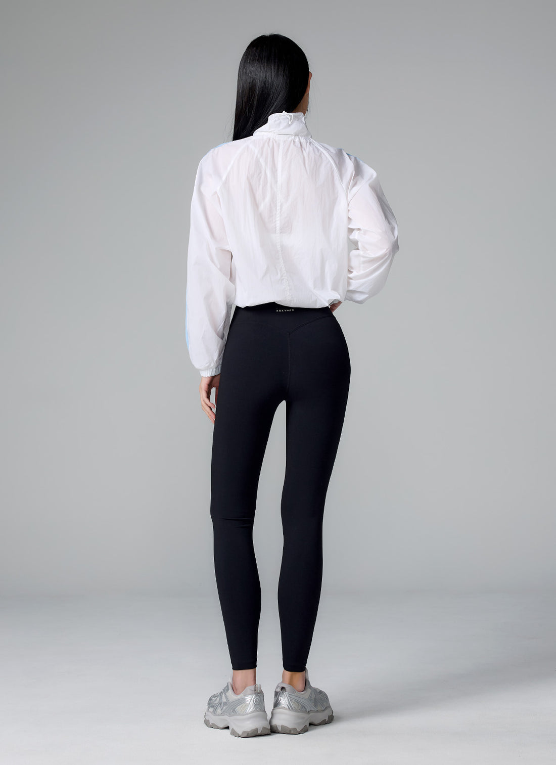 Sheer Light Trackline Windbreaker - White Ivory