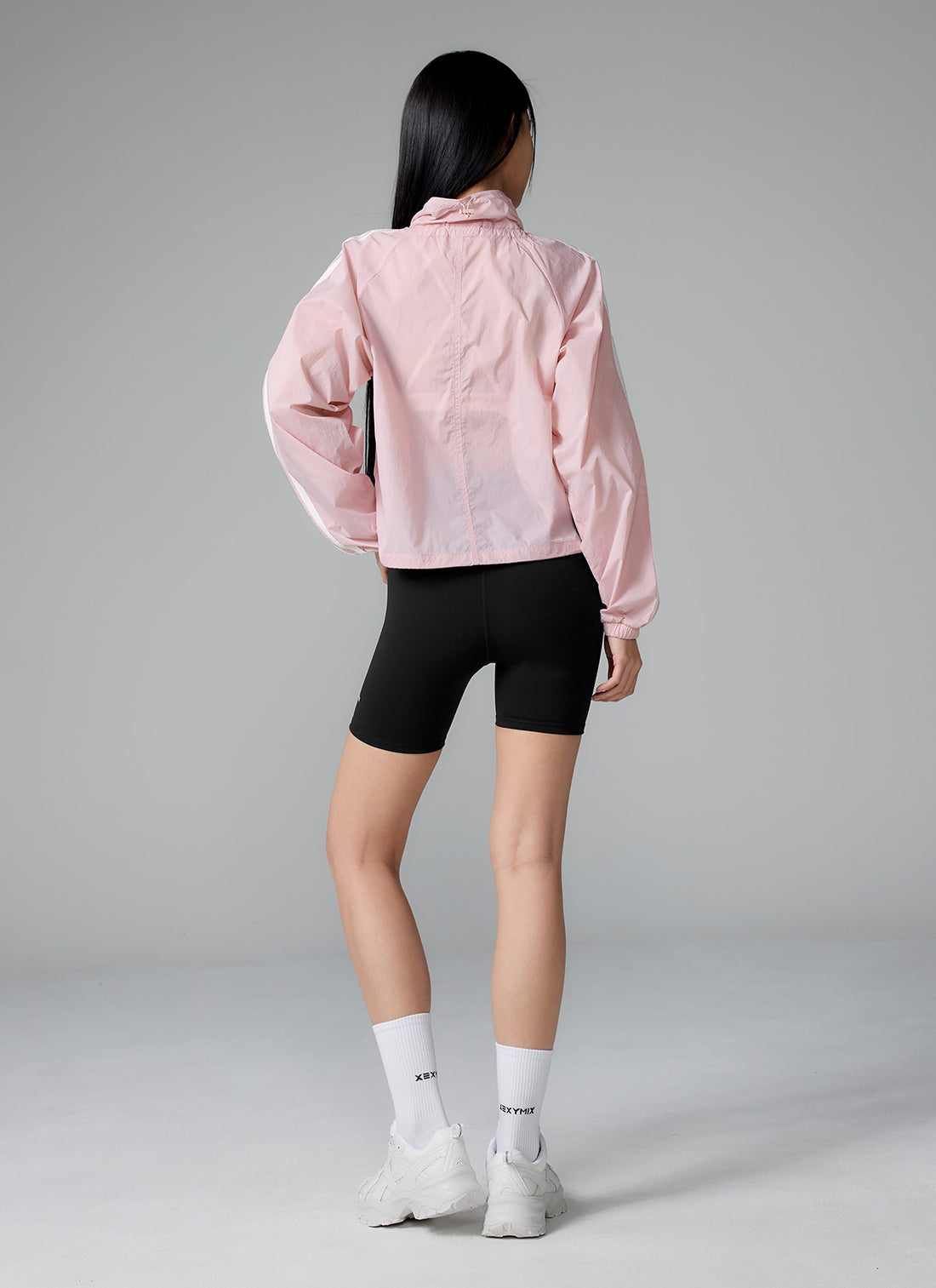 Sheer Light Trackline Windbreaker - Pink Swan
