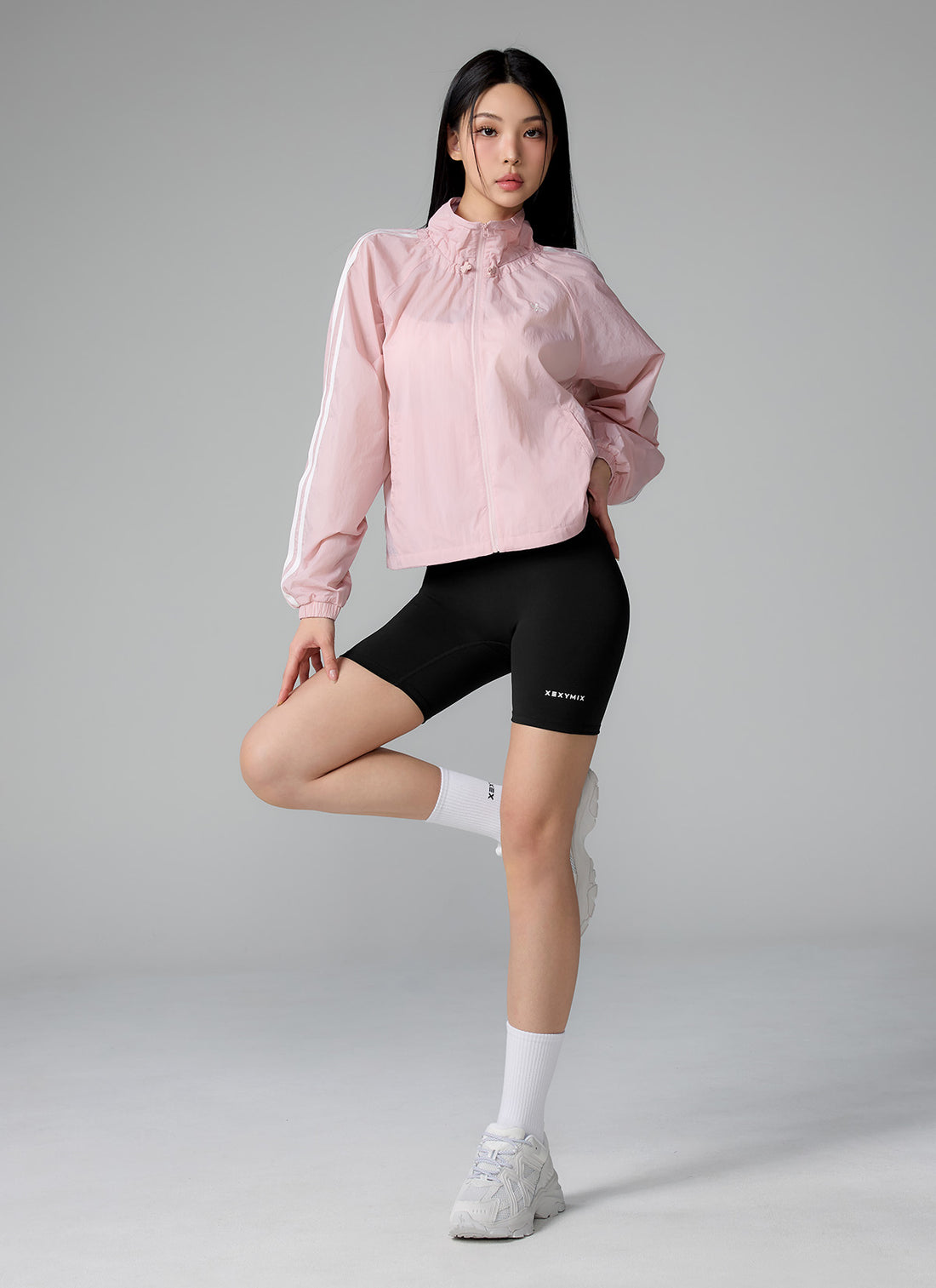 Sheer Light Trackline Windbreaker - Pink Swan