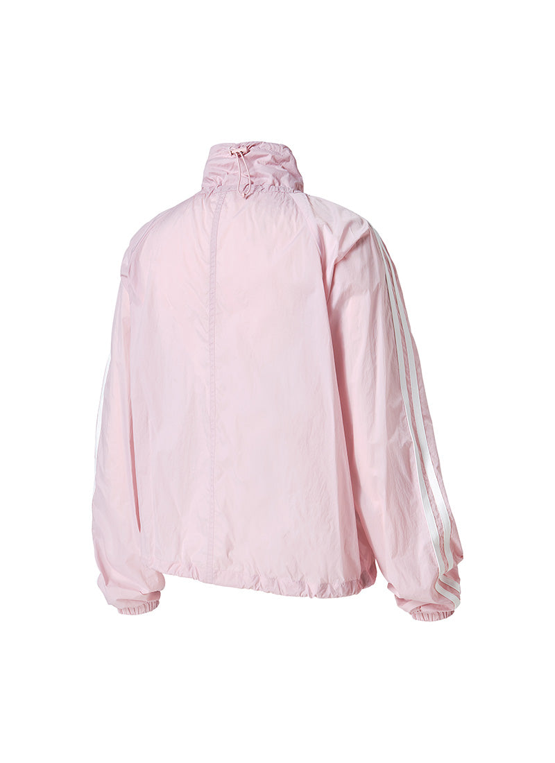 Sheer Light Trackline Windbreaker - Pink Swan