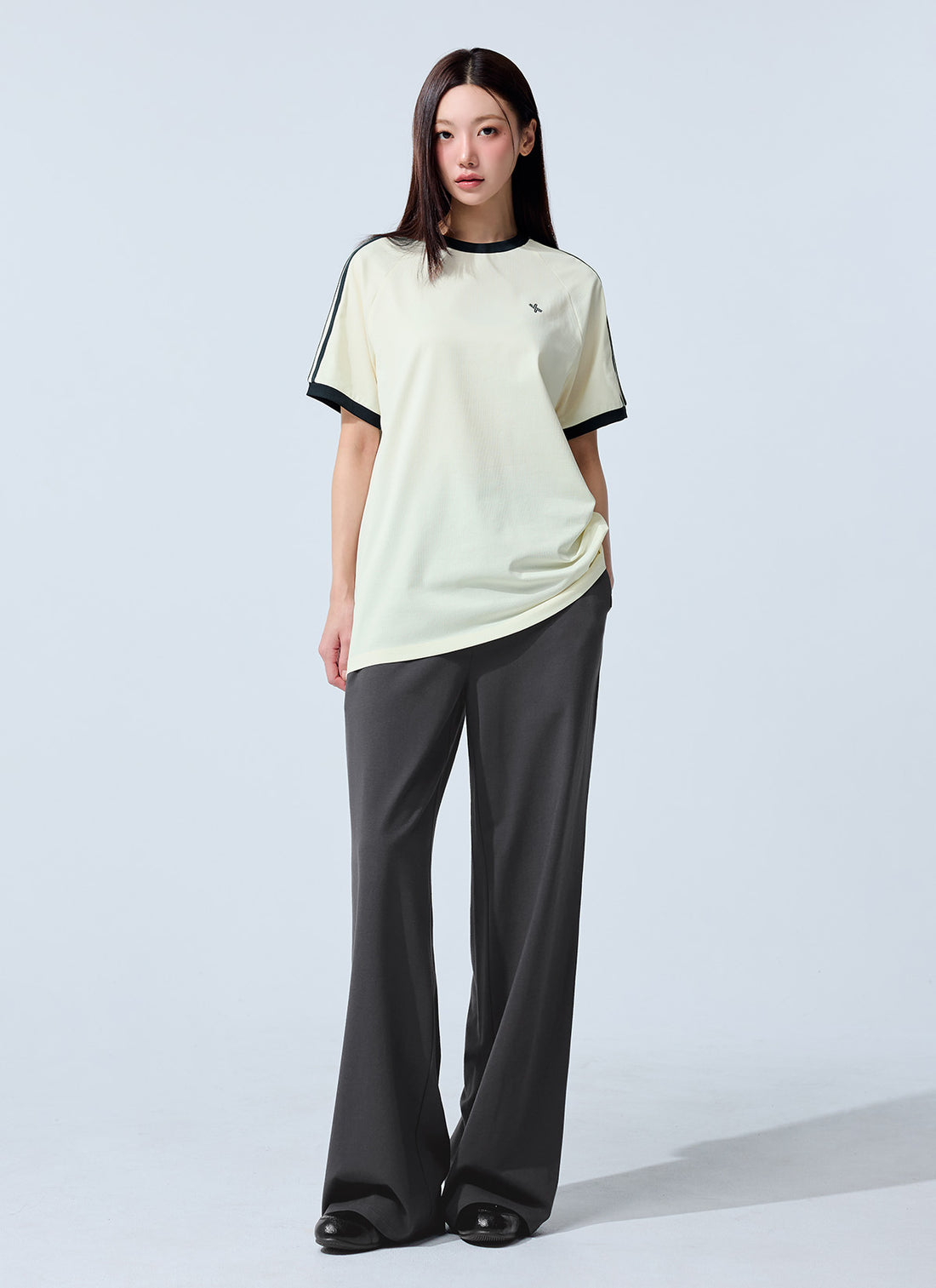 Mesh Trackline Loose Fit Short Top - Lemon Yellow