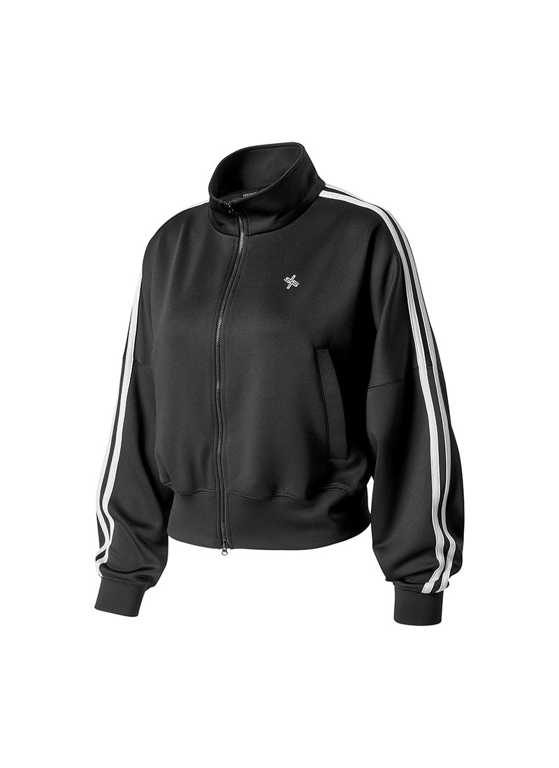 More Trackline Zip Up Jacket - Black