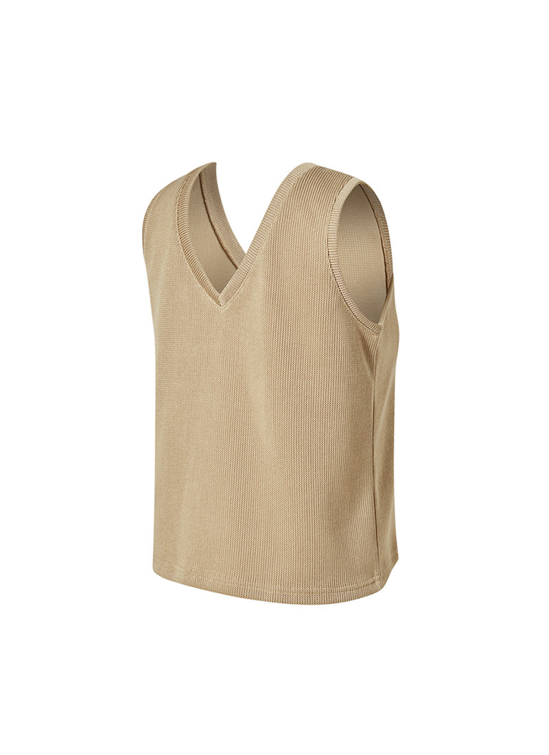 Cozy V-neck Sleeveless - Mellow Beige