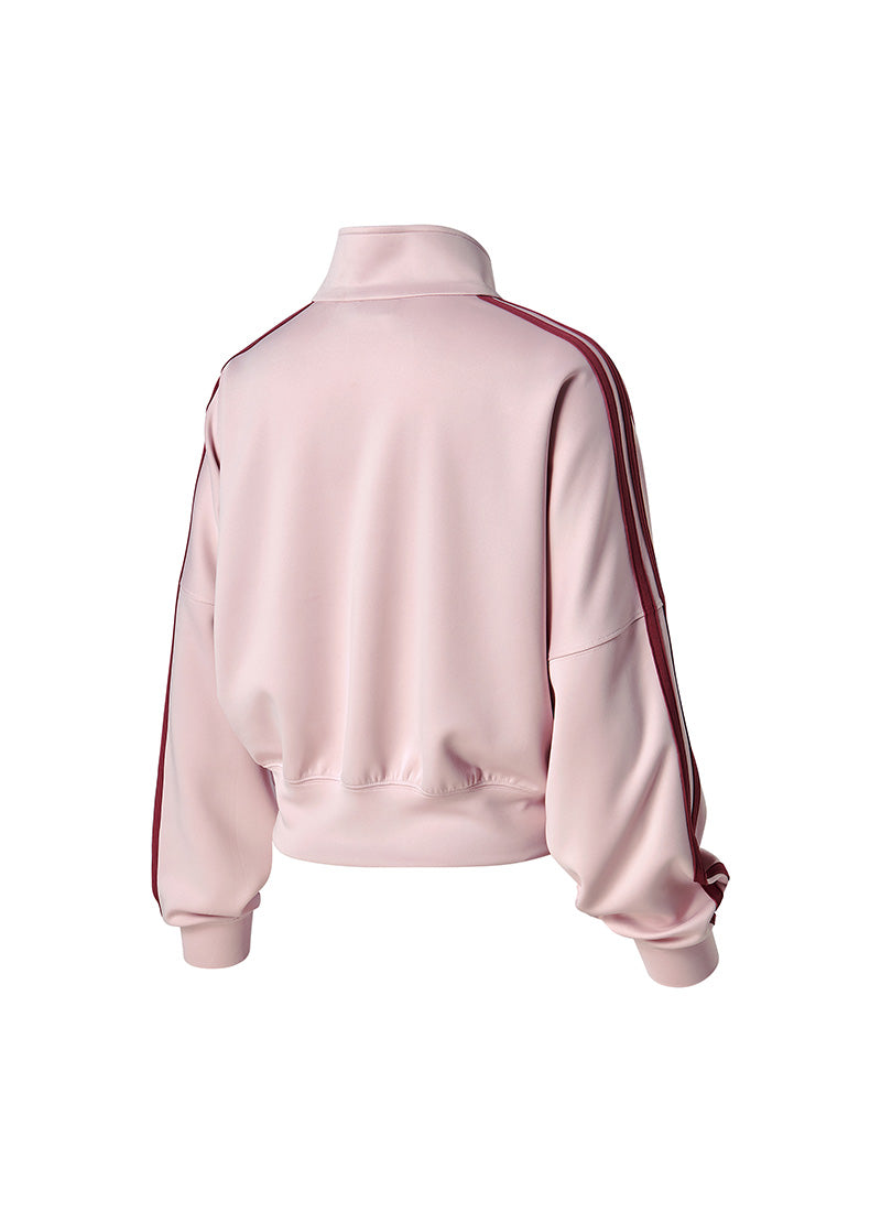 More Trackline Zip Up Jacket - Pink Swan