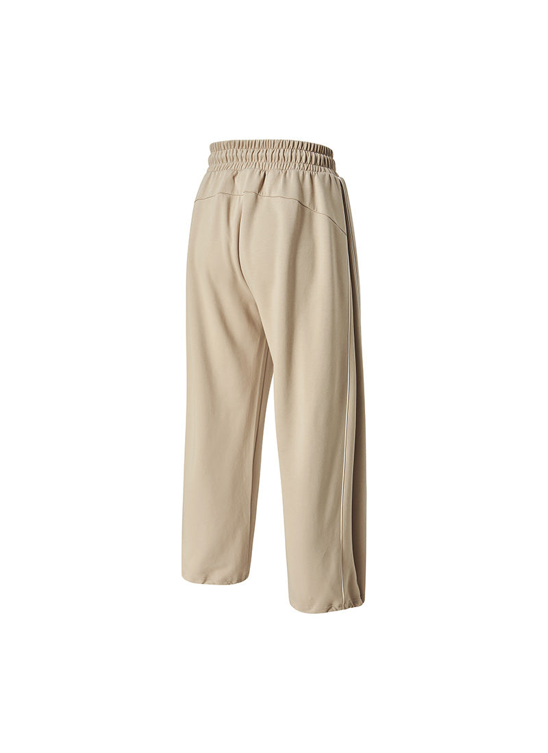 Piping Balloon Wide Pants - Oat Beige