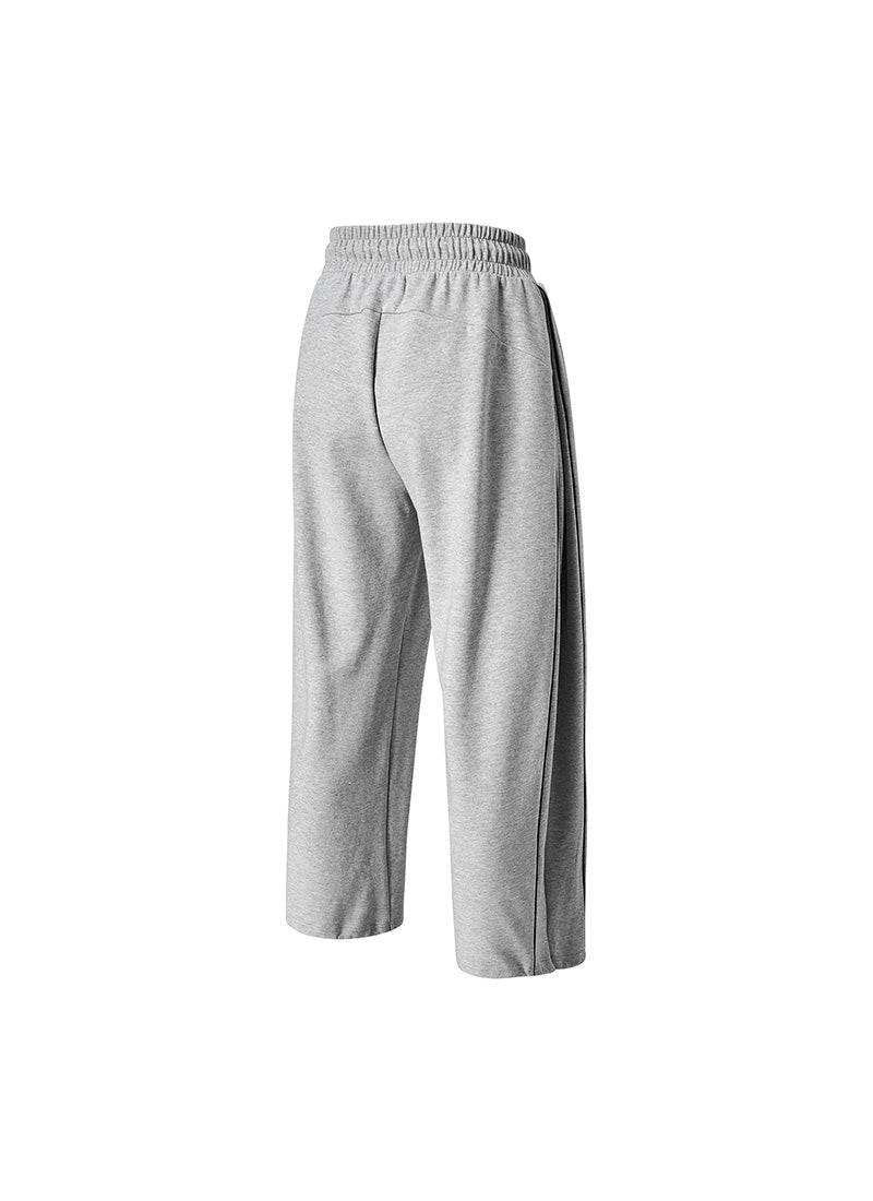 Piping Balloon Wide Pants - Melange Gray