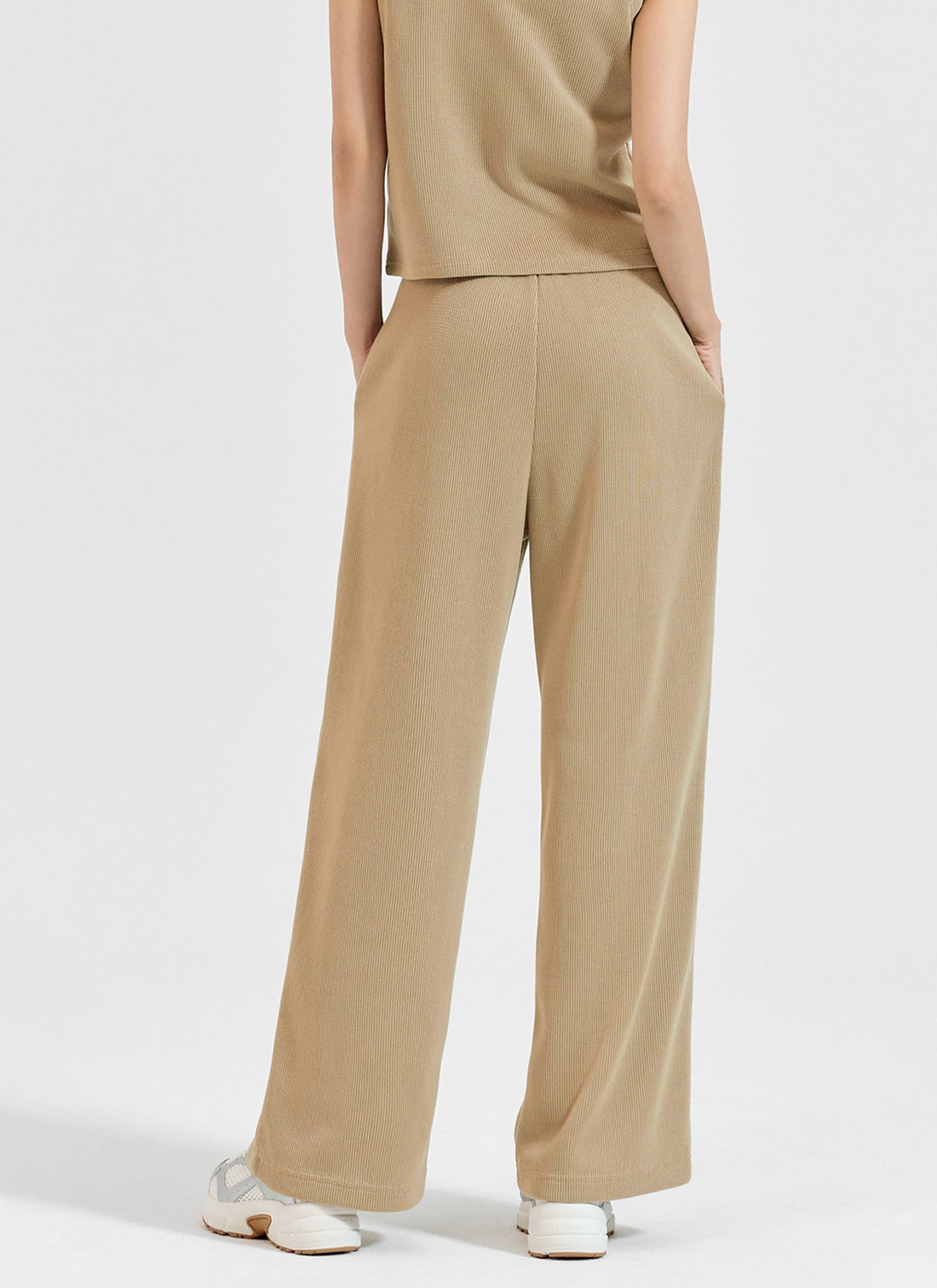 Cozy Banding Wide Pants - Mellow Beige