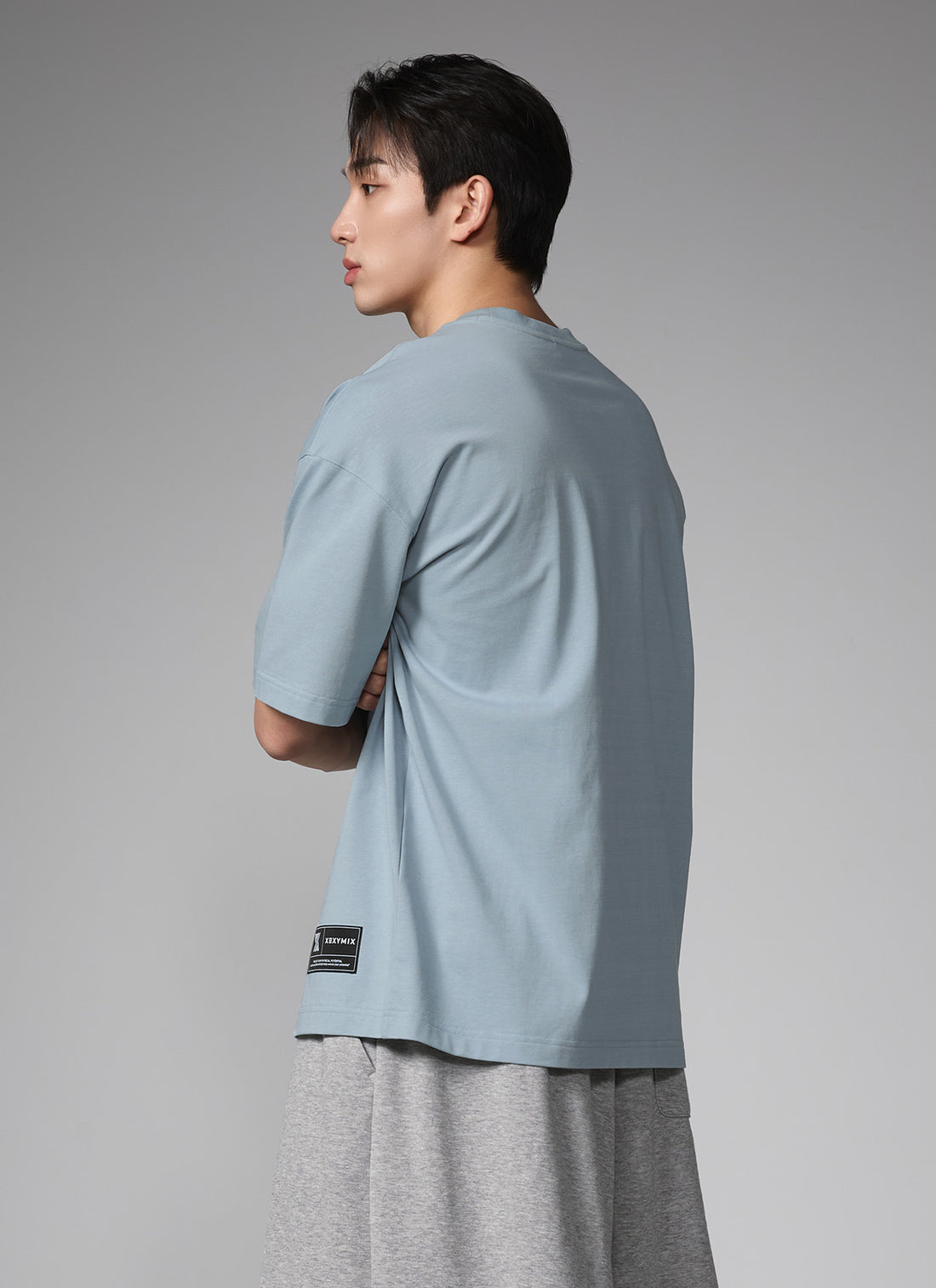 NX Men's Logo Overfit Short Sleeve - Light Blue