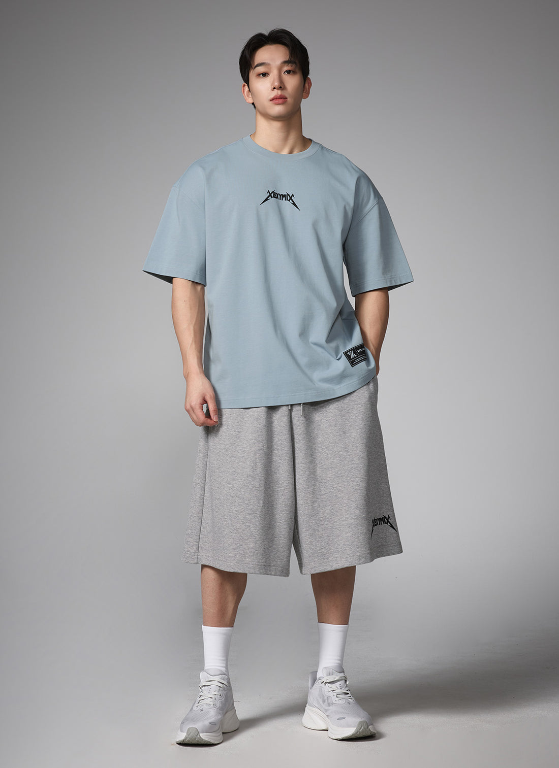 NX Men's Logo Overfit Short Sleeve - Light Blue