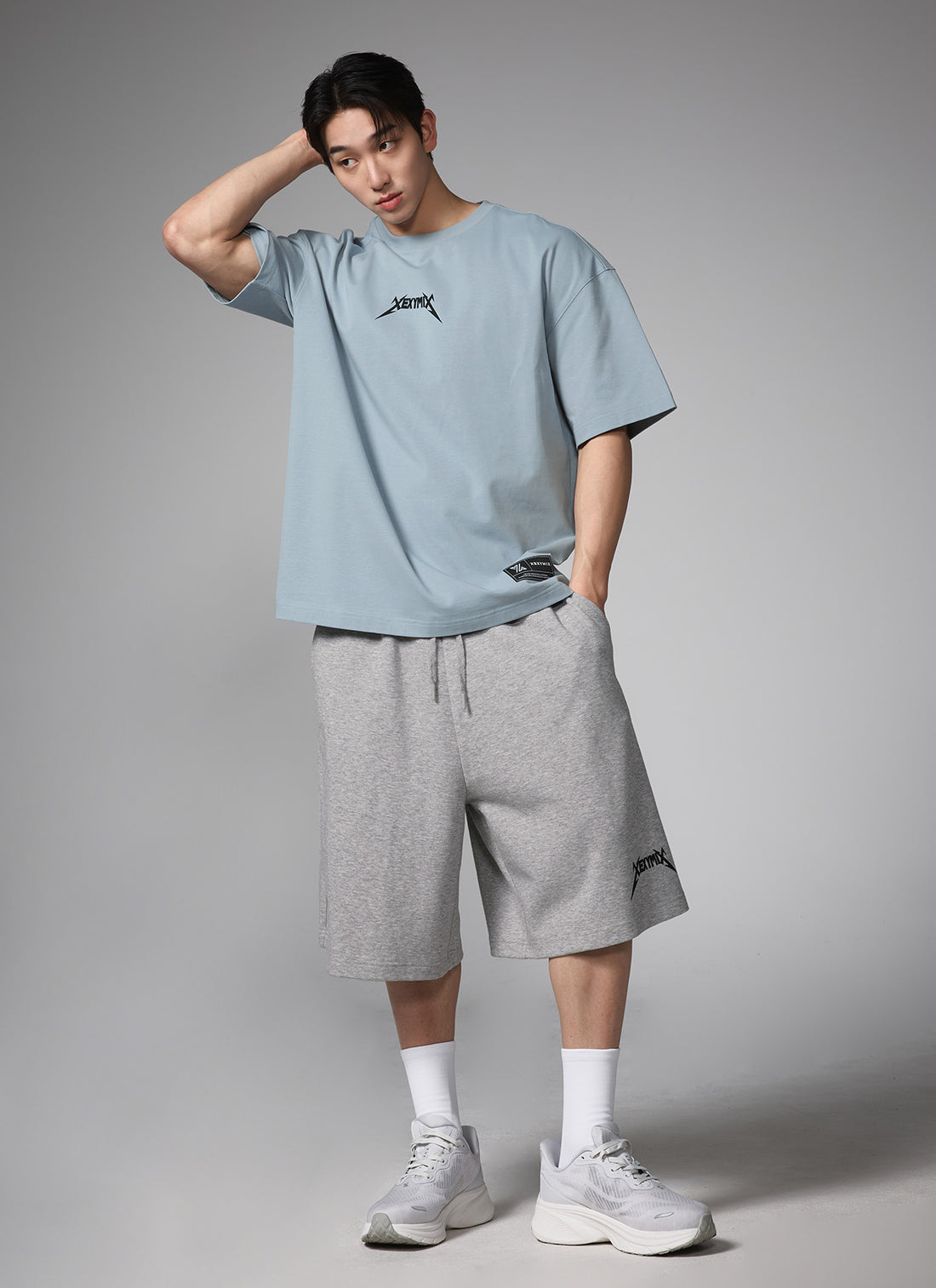NX Men's Logo Overfit Short Sleeve - Light Blue