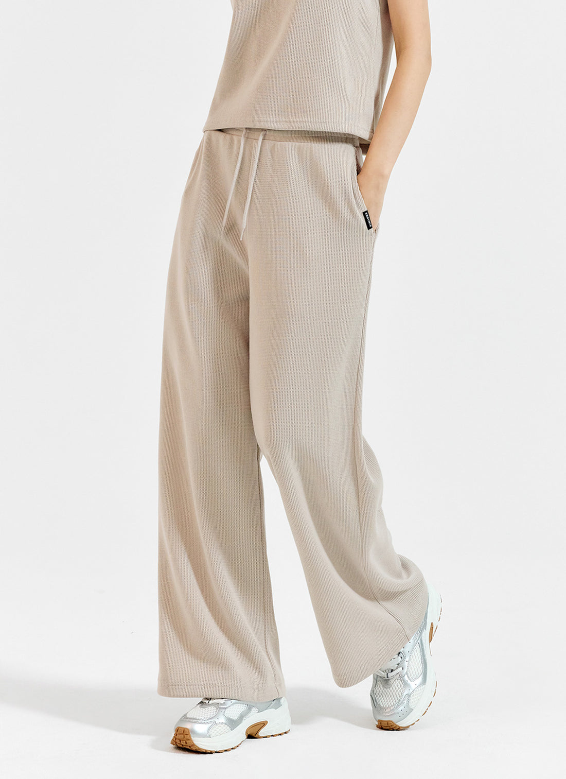 Cozy Banding Wide Pants - Vanilla Beige