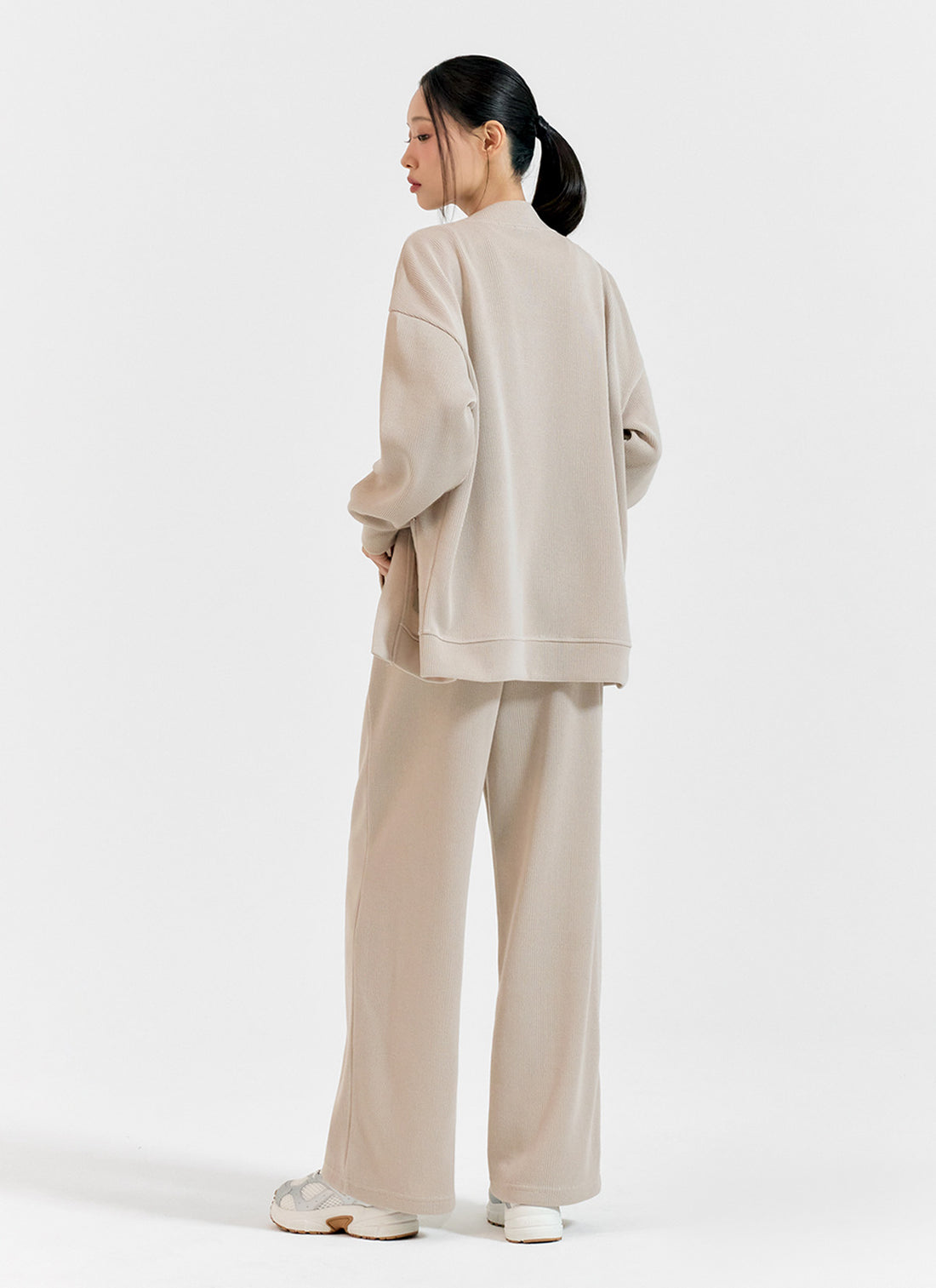 Cozy Banding Wide Pants - Vanilla Beige