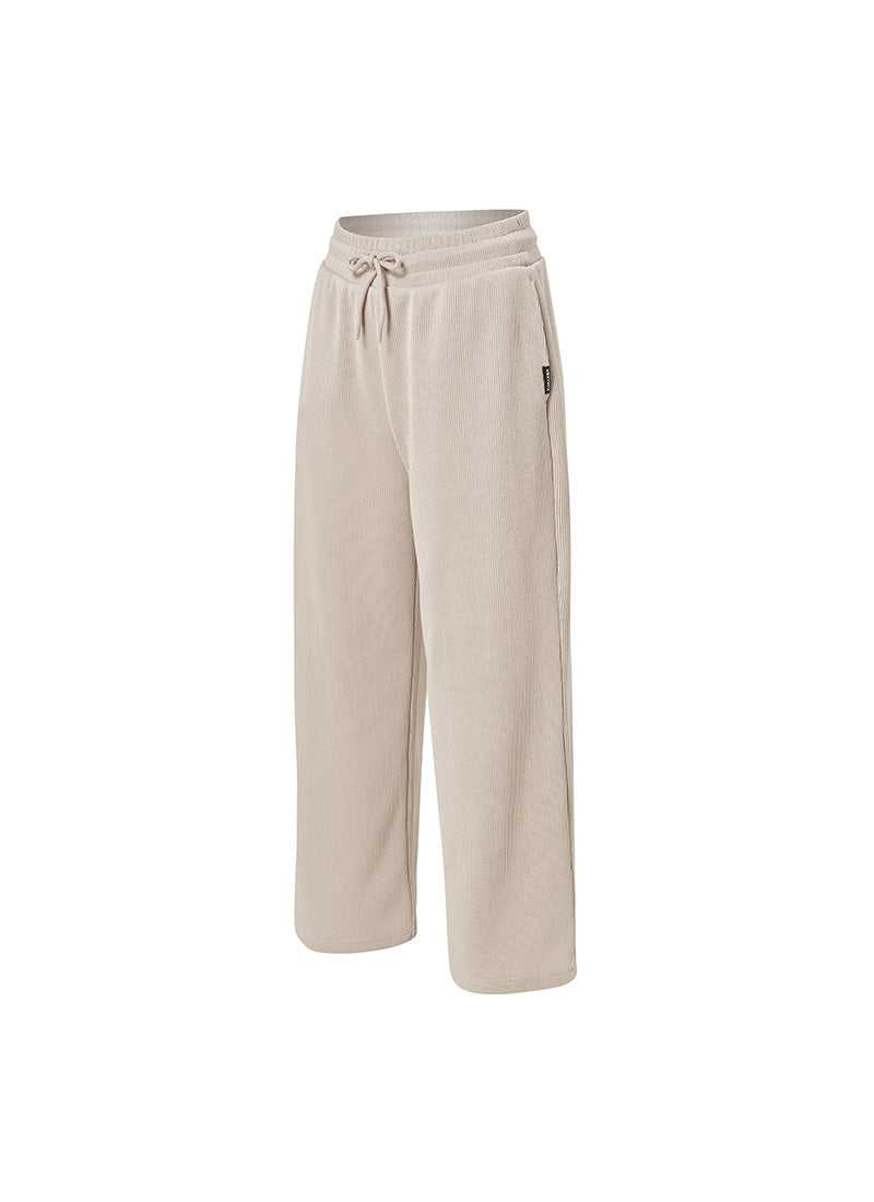 Cozy Banding Wide Pants - Vanilla Beige