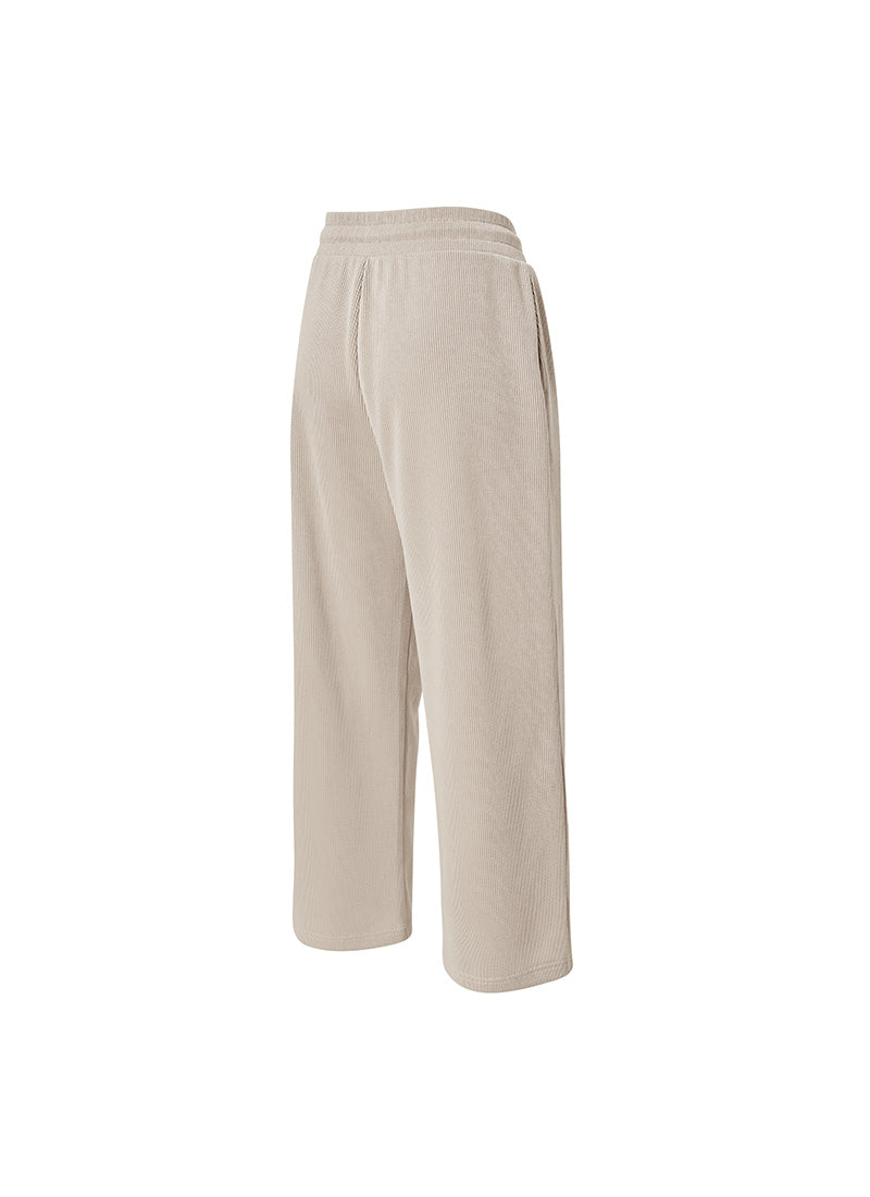 Cozy Banding Wide Pants - Vanilla Beige