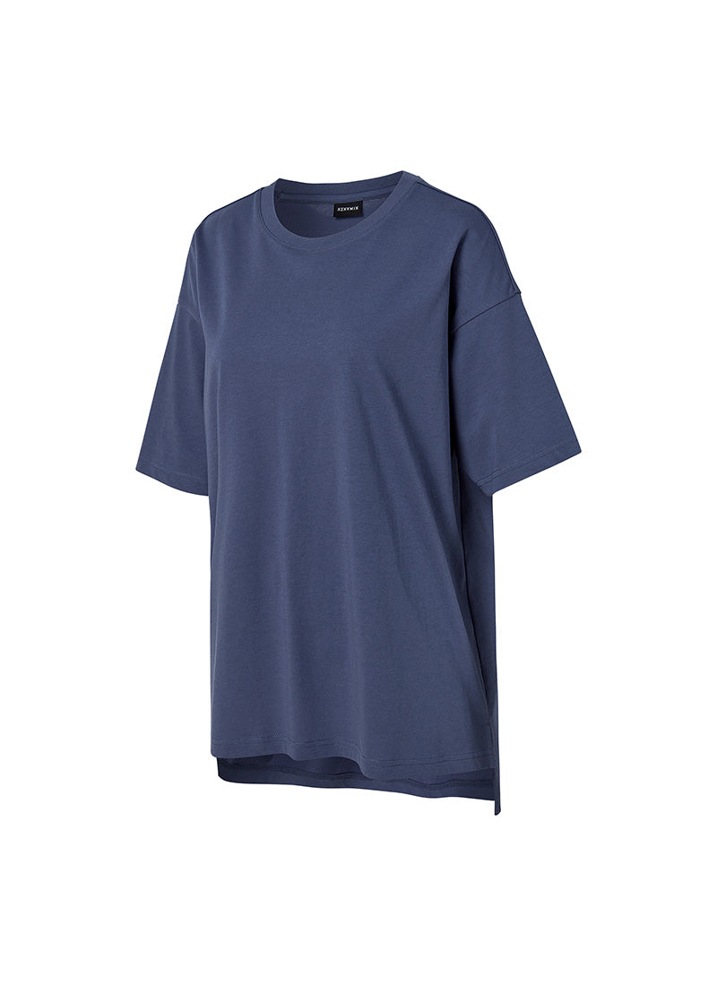 Philipper Cotton Overfit T-shirt - Indigo Purple