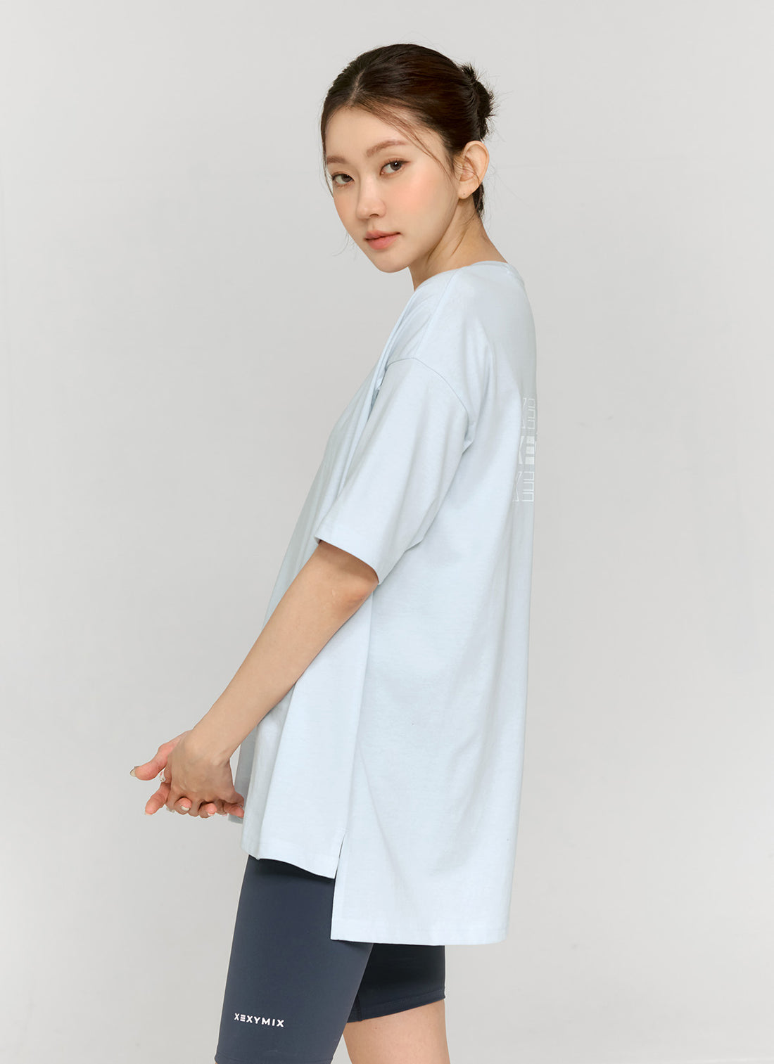 Philipper Cotton Overfit T-shirt - Clear Sky