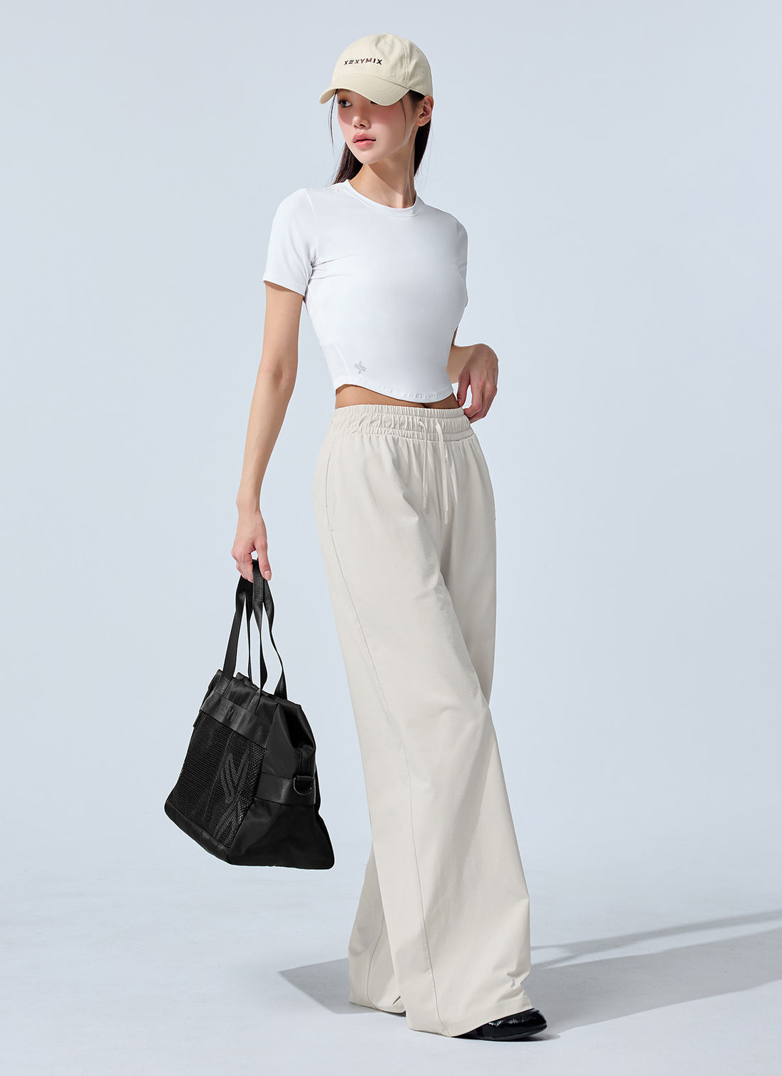 Comfort Tension Basic Wide Pants - Moonlit Beige