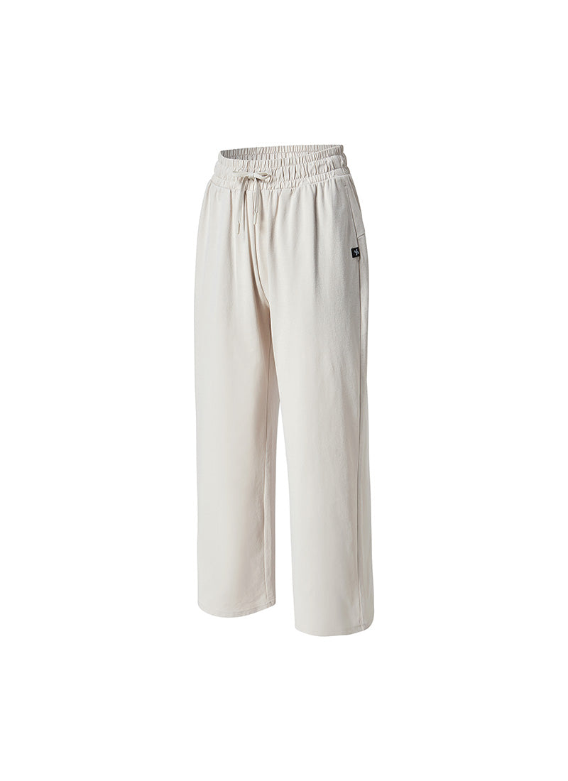 Comfort Tension Basic Wide Pants - Moonlit Beige