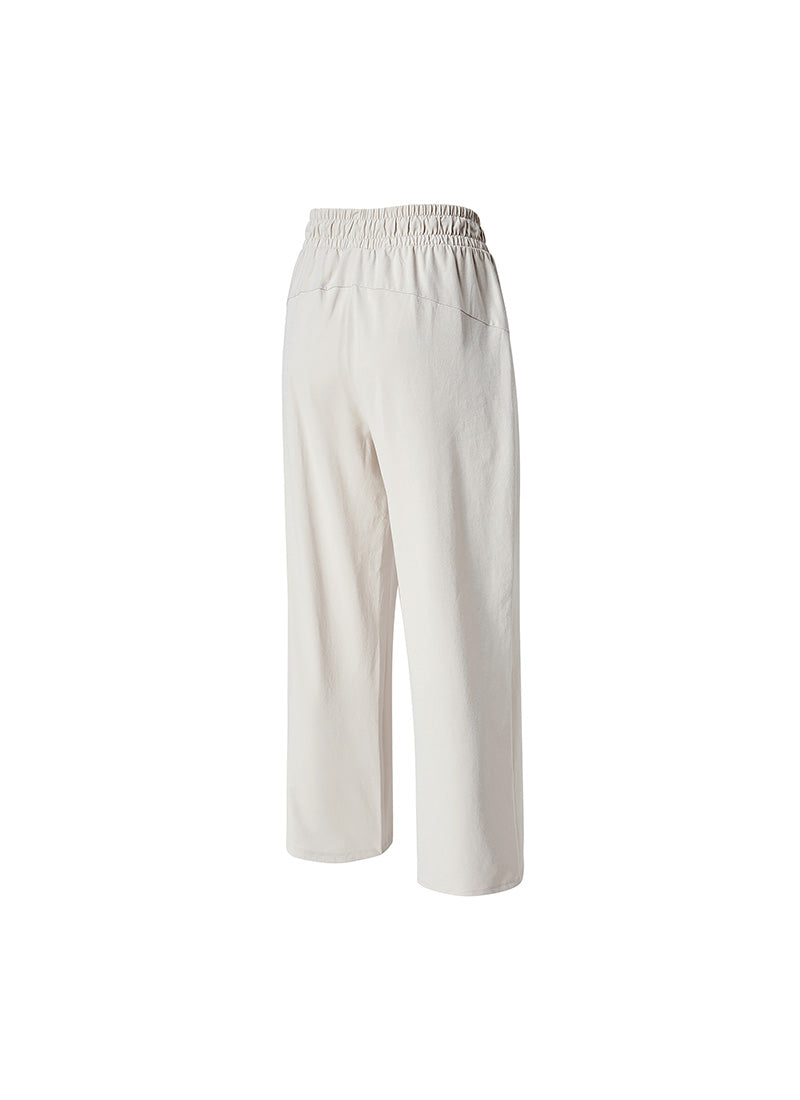 Comfort Tension Basic Wide Pants - Moonlit Beige