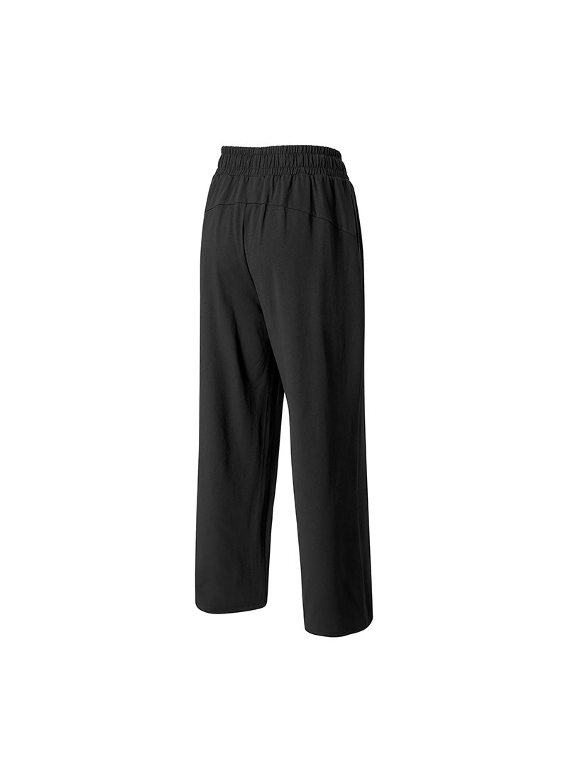 Comfort Tension Basic Wide Pants - Black