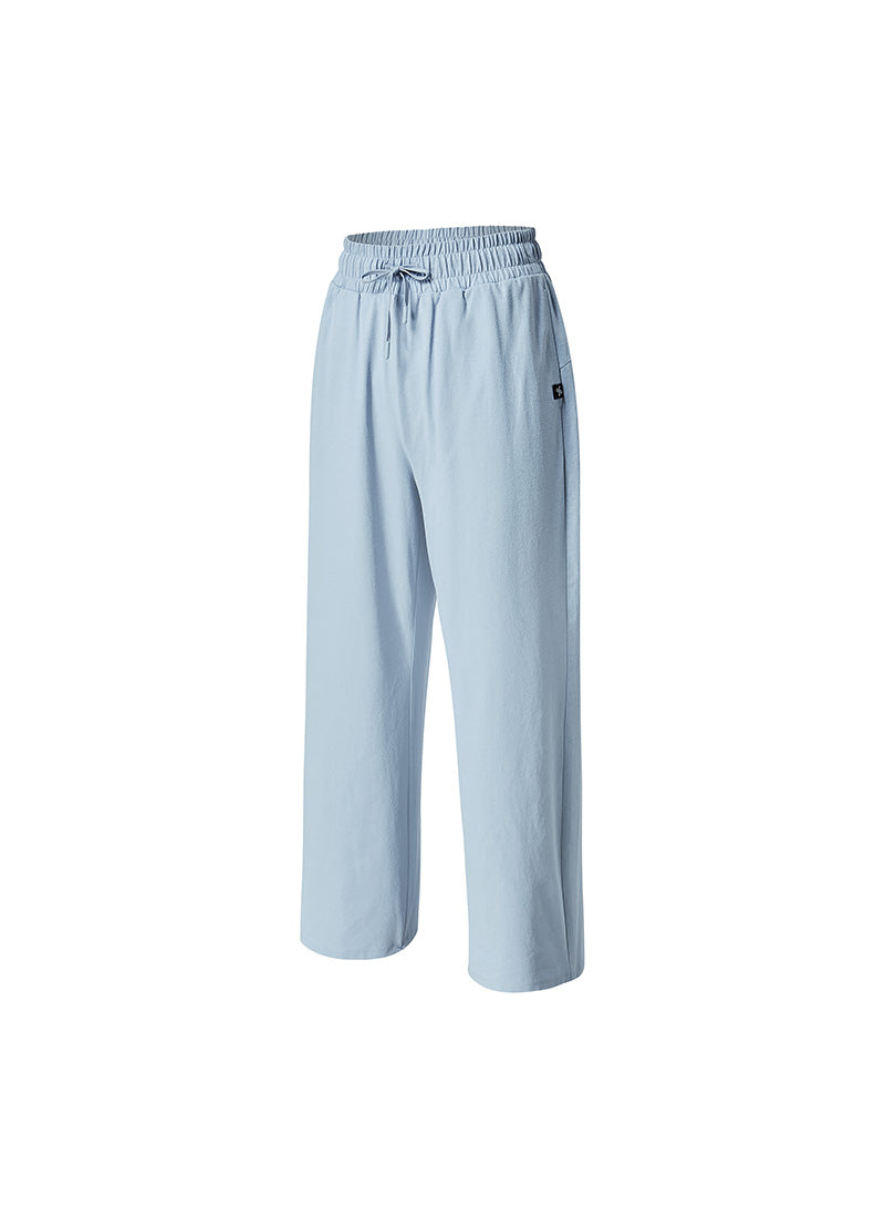 Comfort Tension Basic Wide Pants - Soft Blue