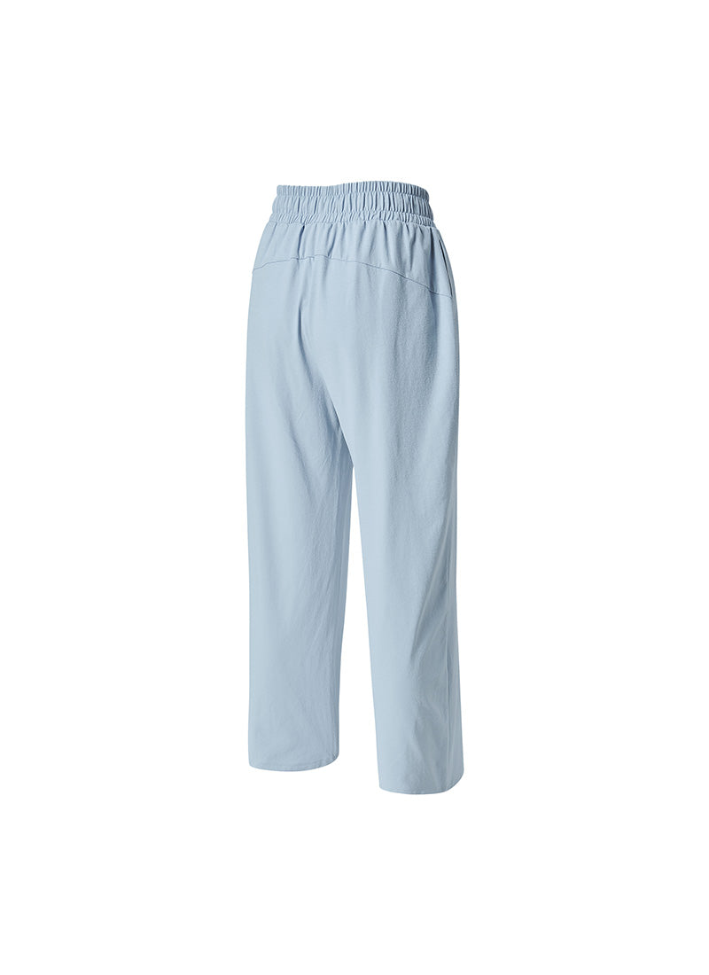 Comfort Tension Basic Wide Pants - Soft Blue
