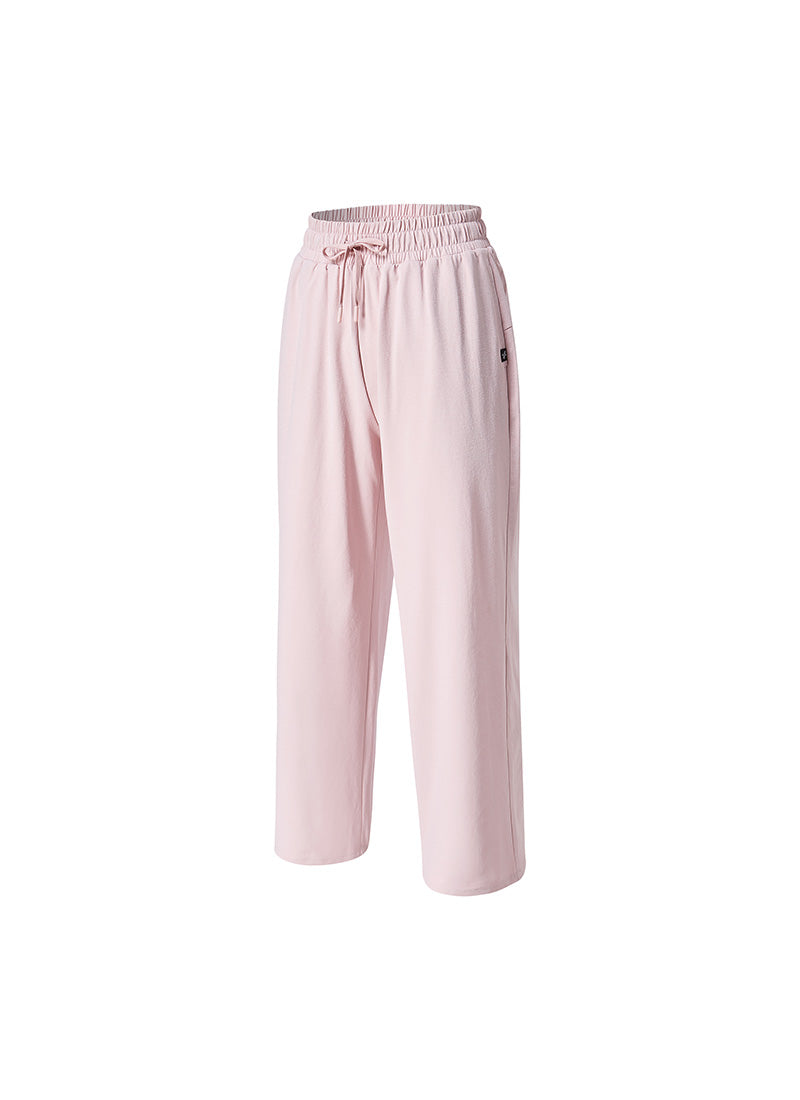 Comfort Tension Basic Wide Pants - Pink Swan