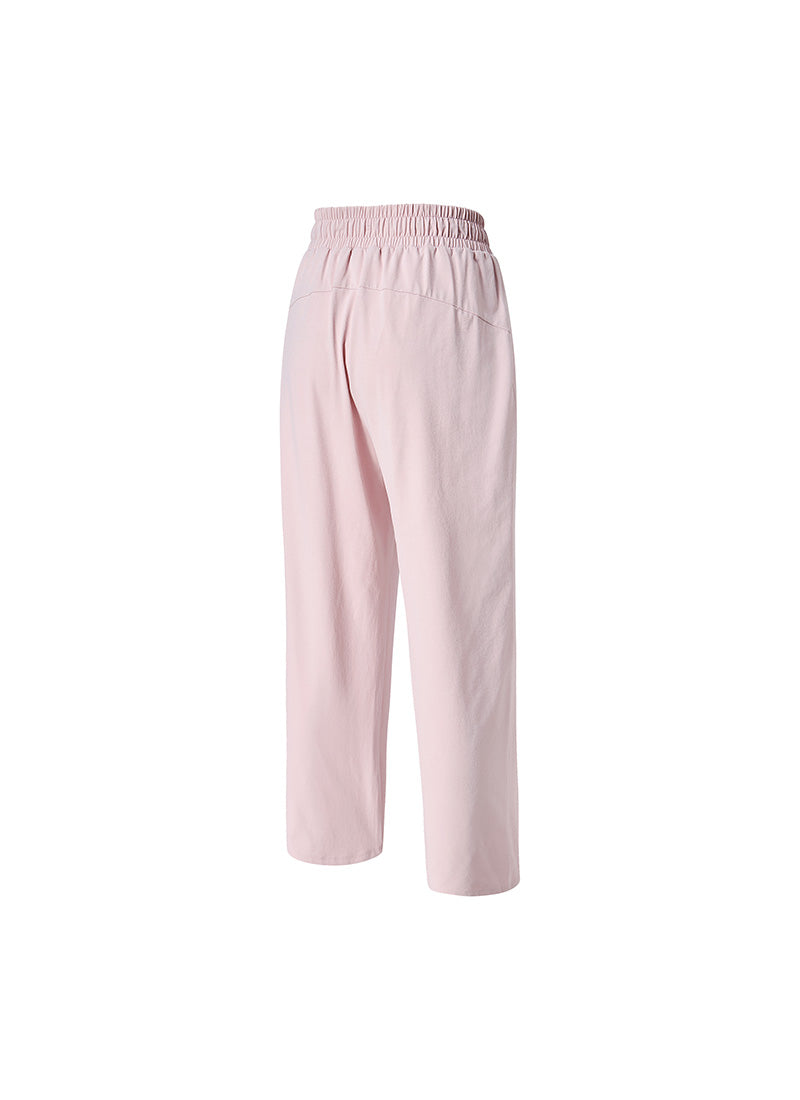 Comfort Tension Basic Wide Pants - Pink Swan
