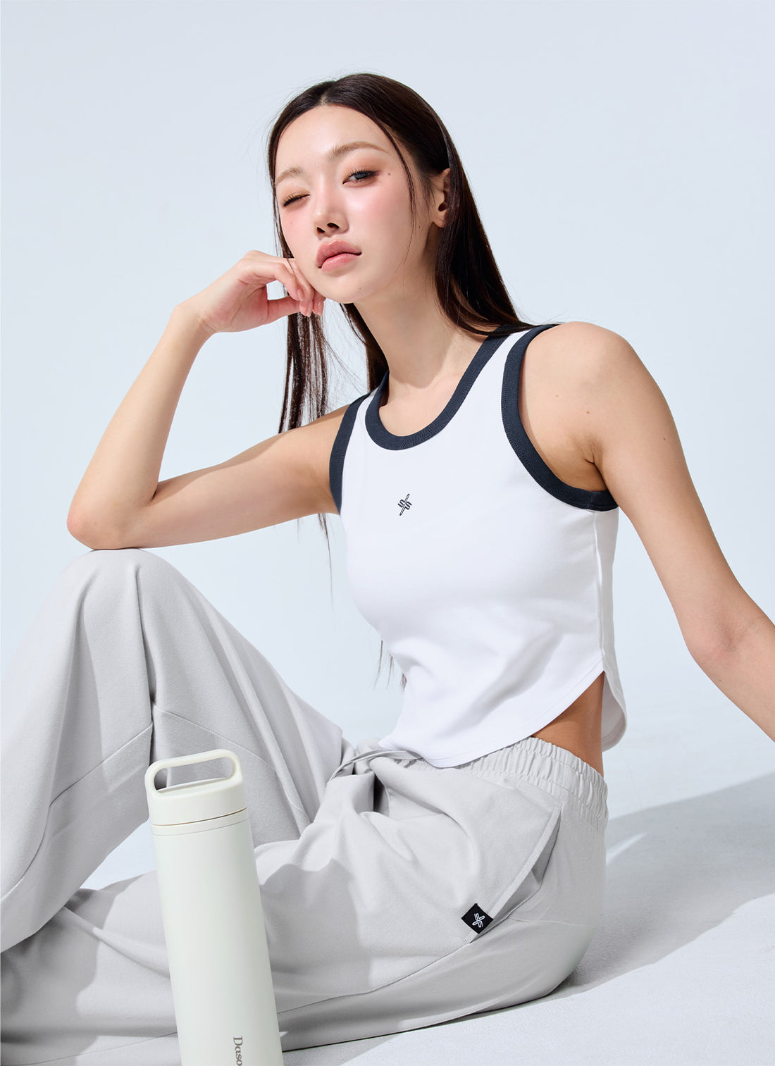 Soft Modal Wide Pants - Pale Gray