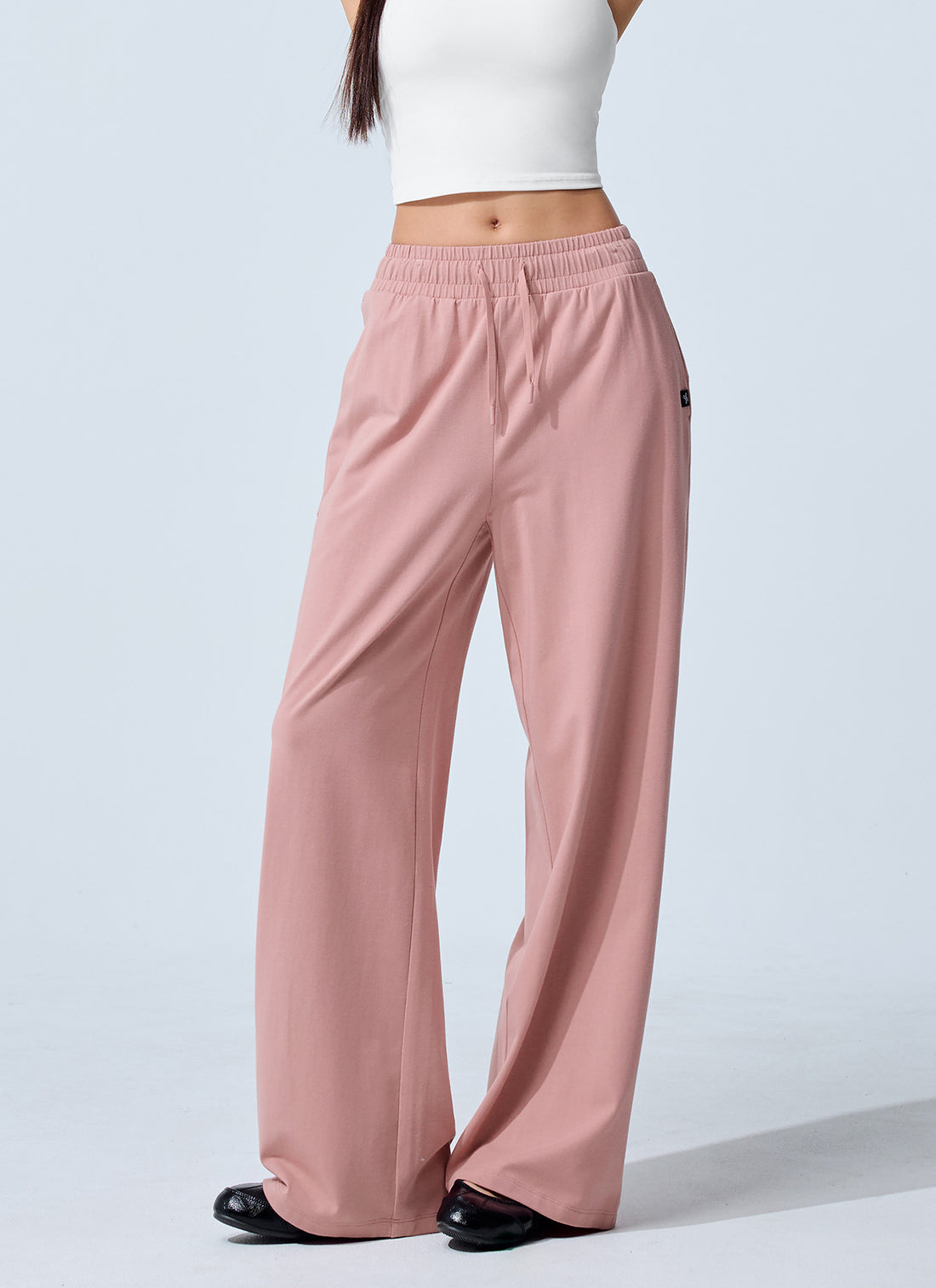 Soft Modal Wide Pants - Breeze Pink
