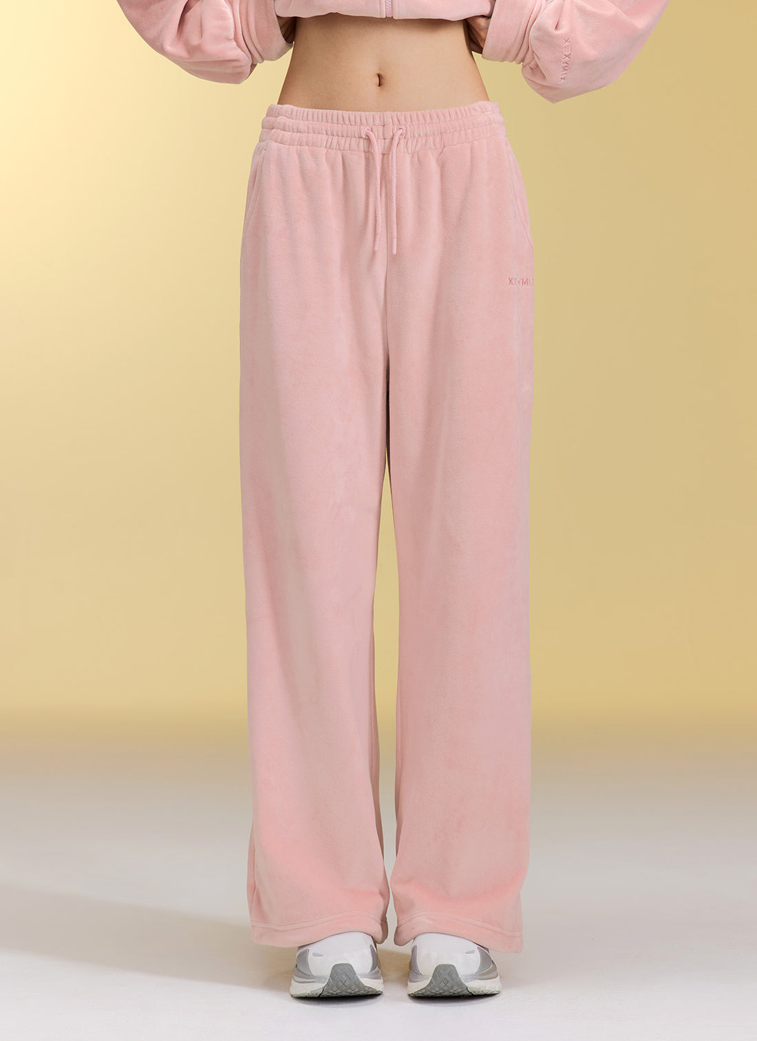 Velour Warm Wide Pants - Bliss Pink