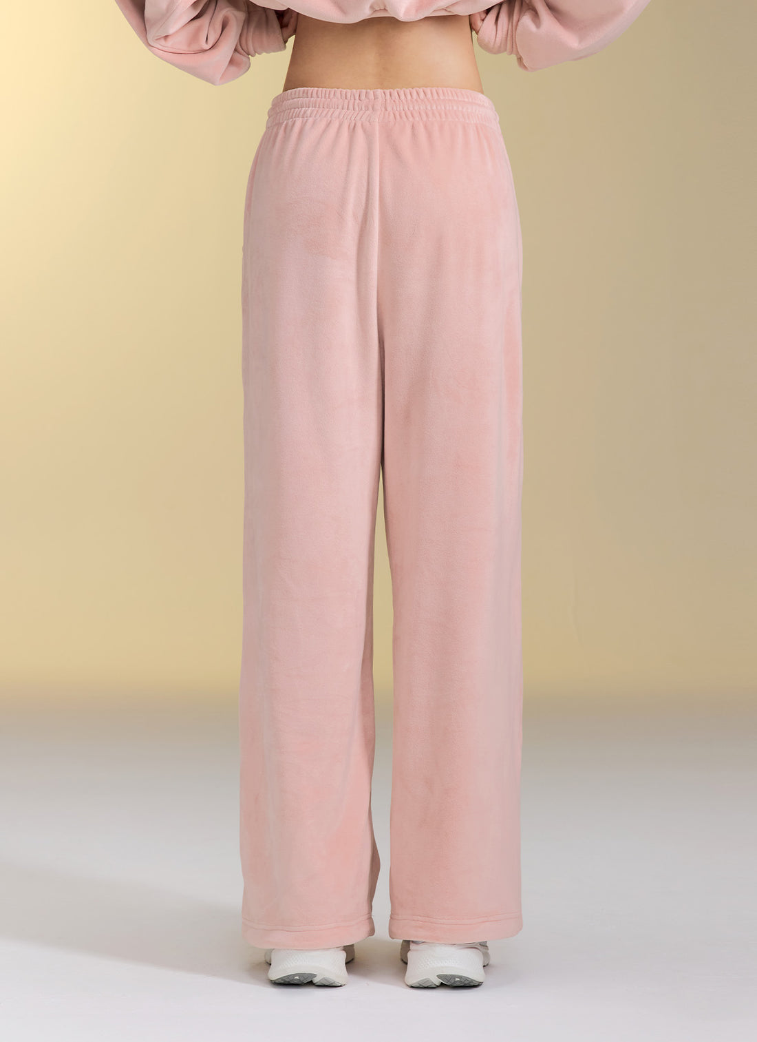 Velour Warm Wide Pants - Bliss Pink