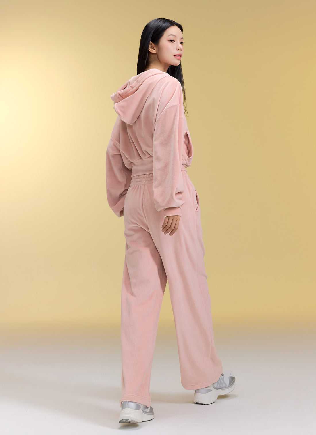 Velour Warm Hood Zip-up - Bliss Pink