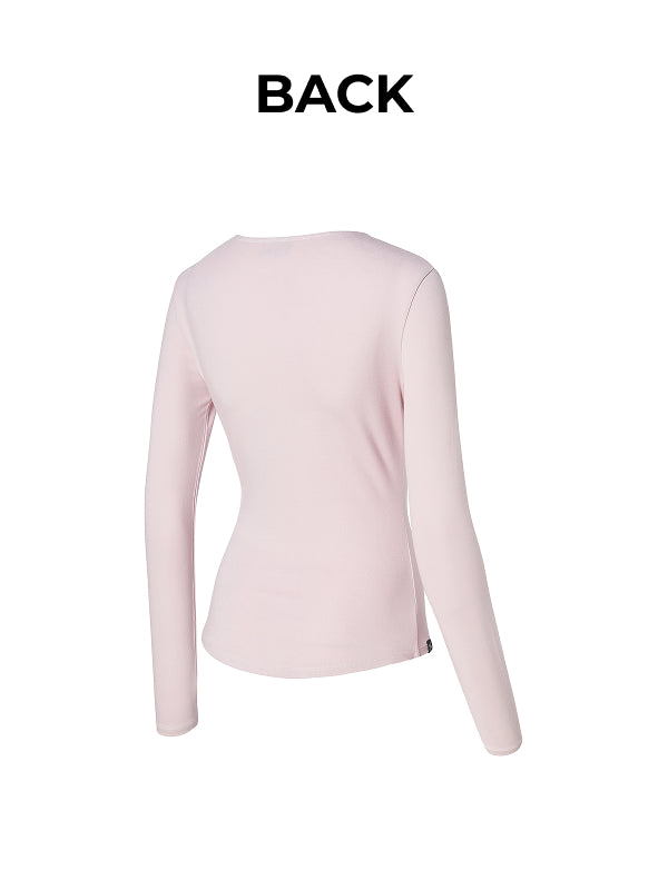 Pure Slim Button-Up Cardigan - Silver Pink