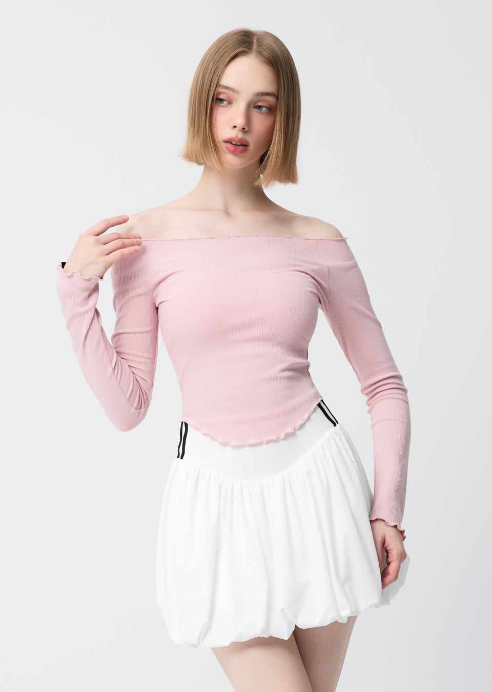 Plie Long Sleeve - Pink Swan