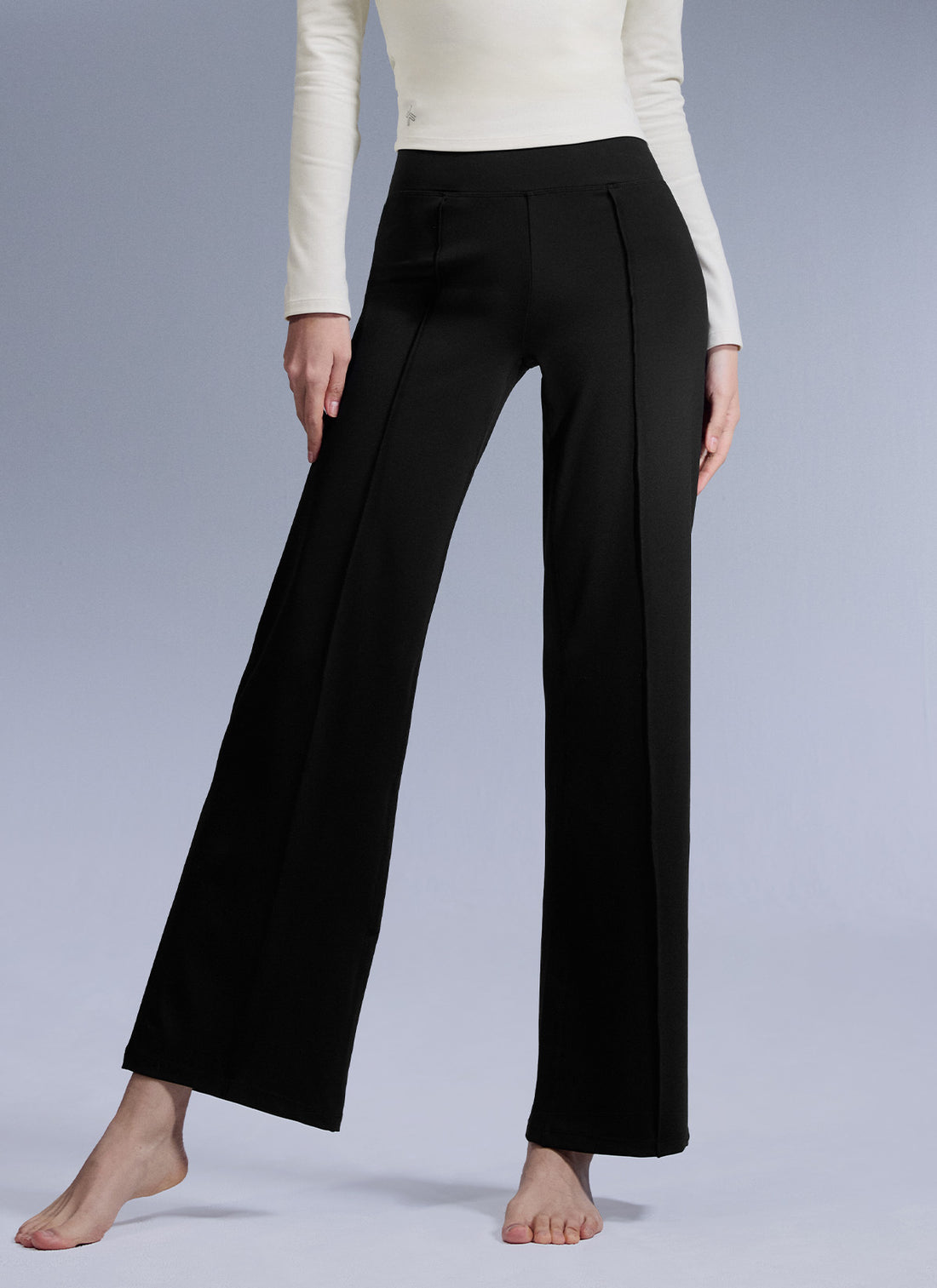 Comfort Fine Pin Tuck Wide Pants 9 - Black