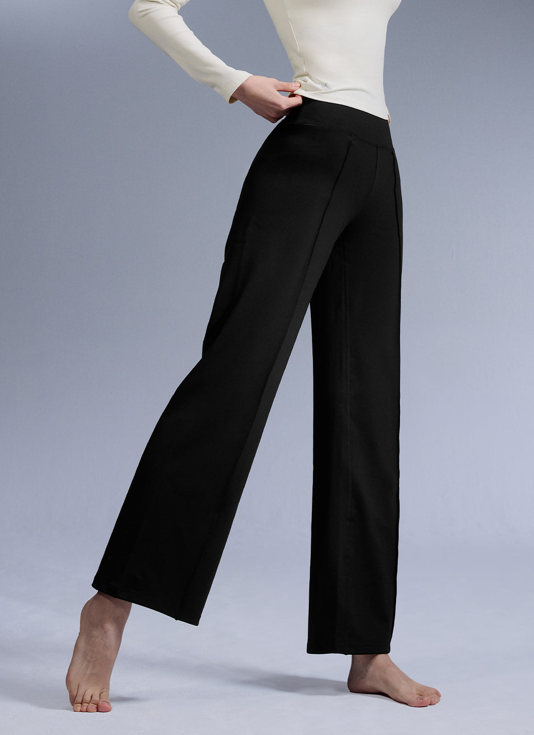 Comfort Fine Pin Tuck Wide Pants 9 - Black