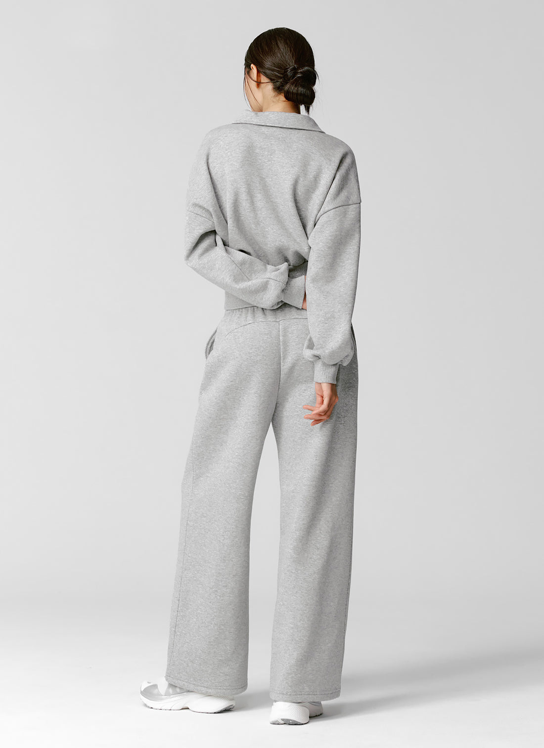 Fine Cotton Open Collar MTM - Melange Gray