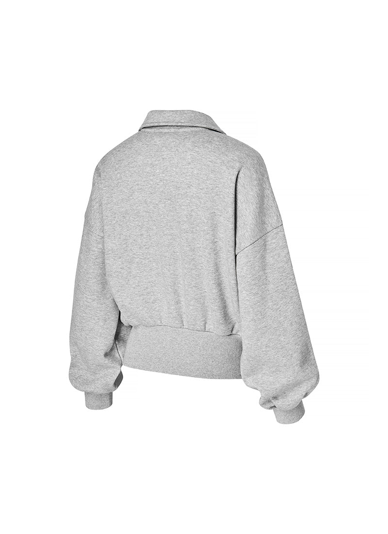 Fine Cotton Open Collar MTM - Melange Gray