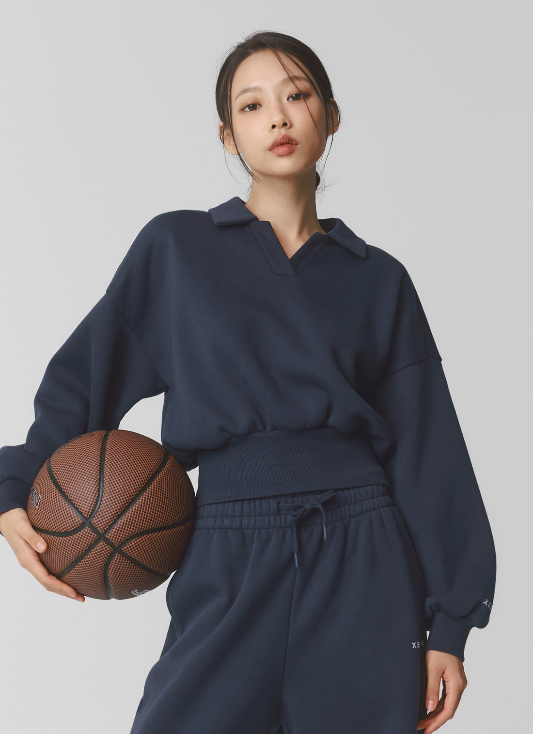Fine Cotton Open Collar MTM - Dry Navy
