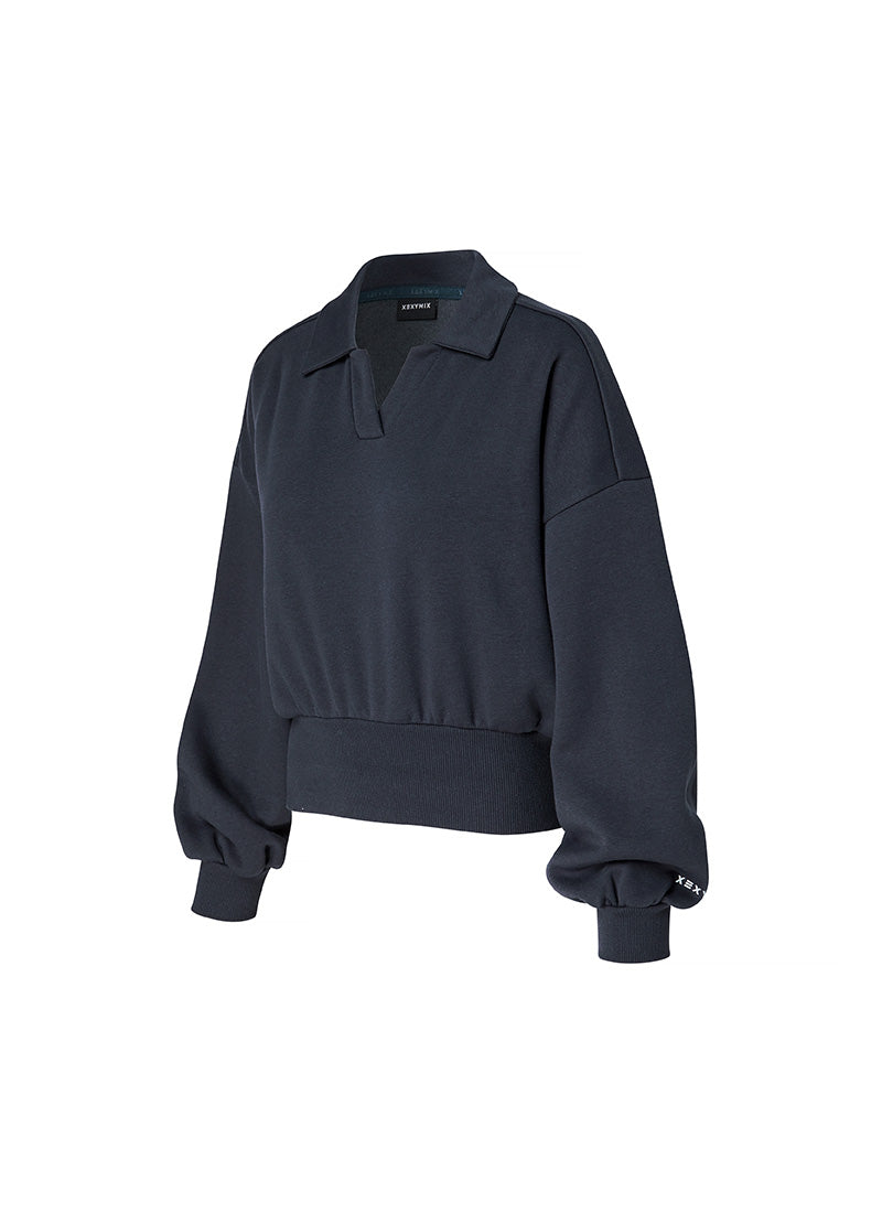 Fine Cotton Open Collar MTM - Dry Navy