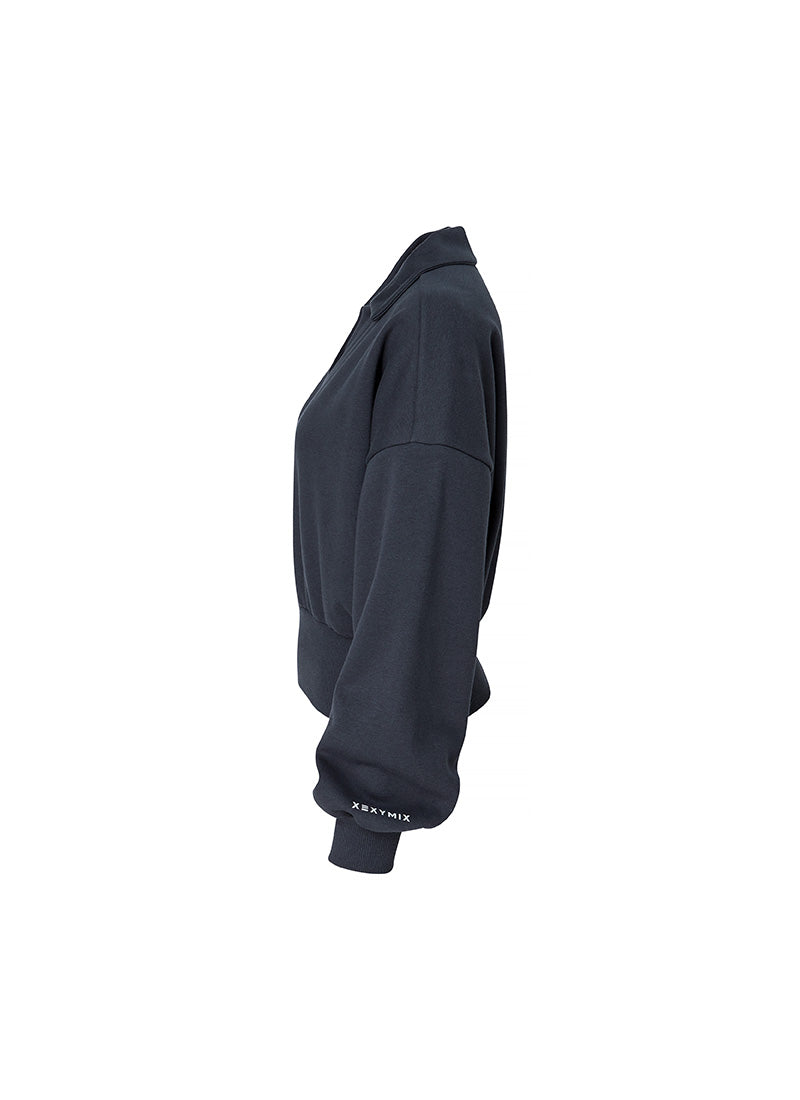 Fine Cotton Open Collar MTM - Dry Navy