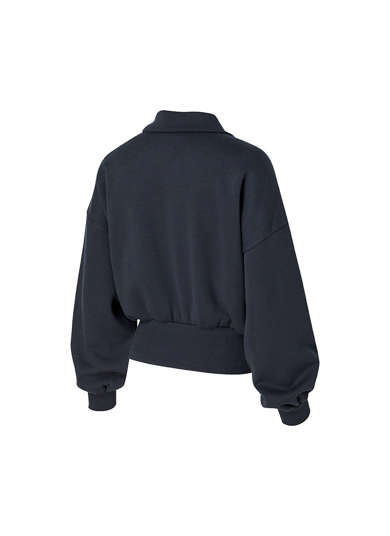 Fine Cotton Open Collar MTM - Dry Navy