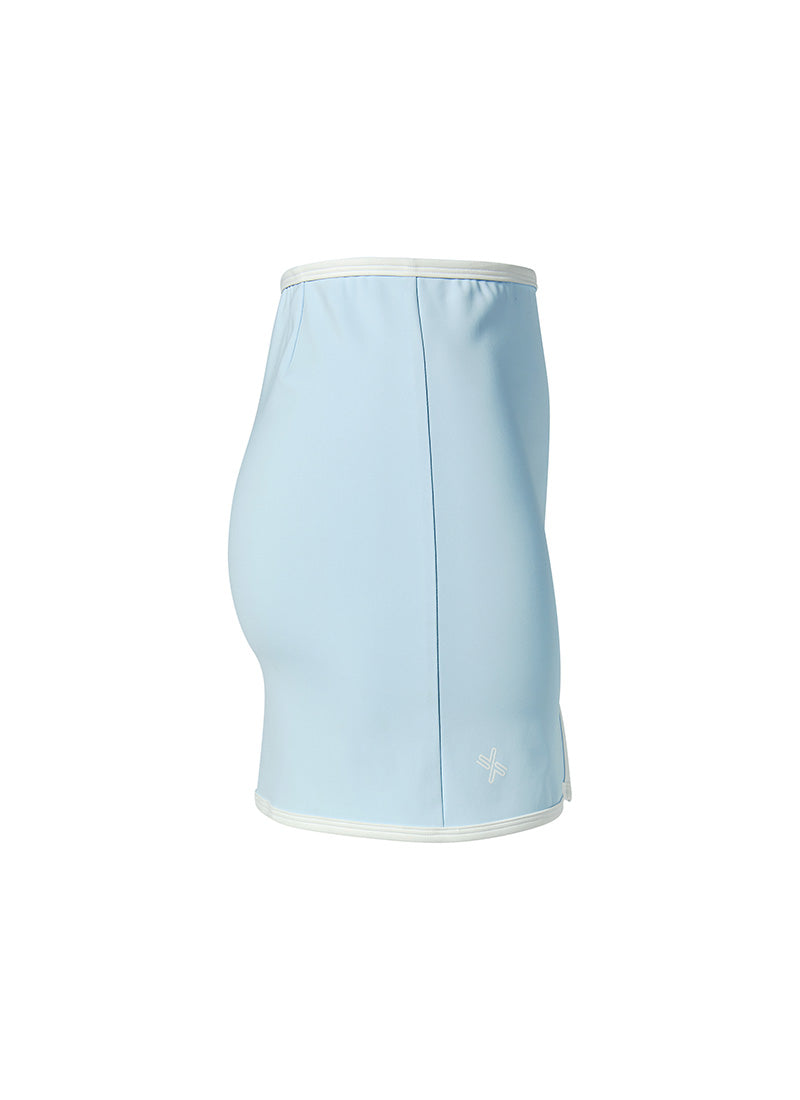 Summer Glow Line Accent Cover-Up Skirt - Pure Sky