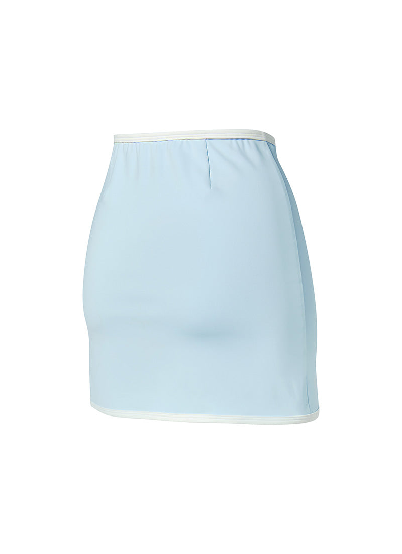 Summer Glow Line Accent Cover-Up Skirt - Pure Sky